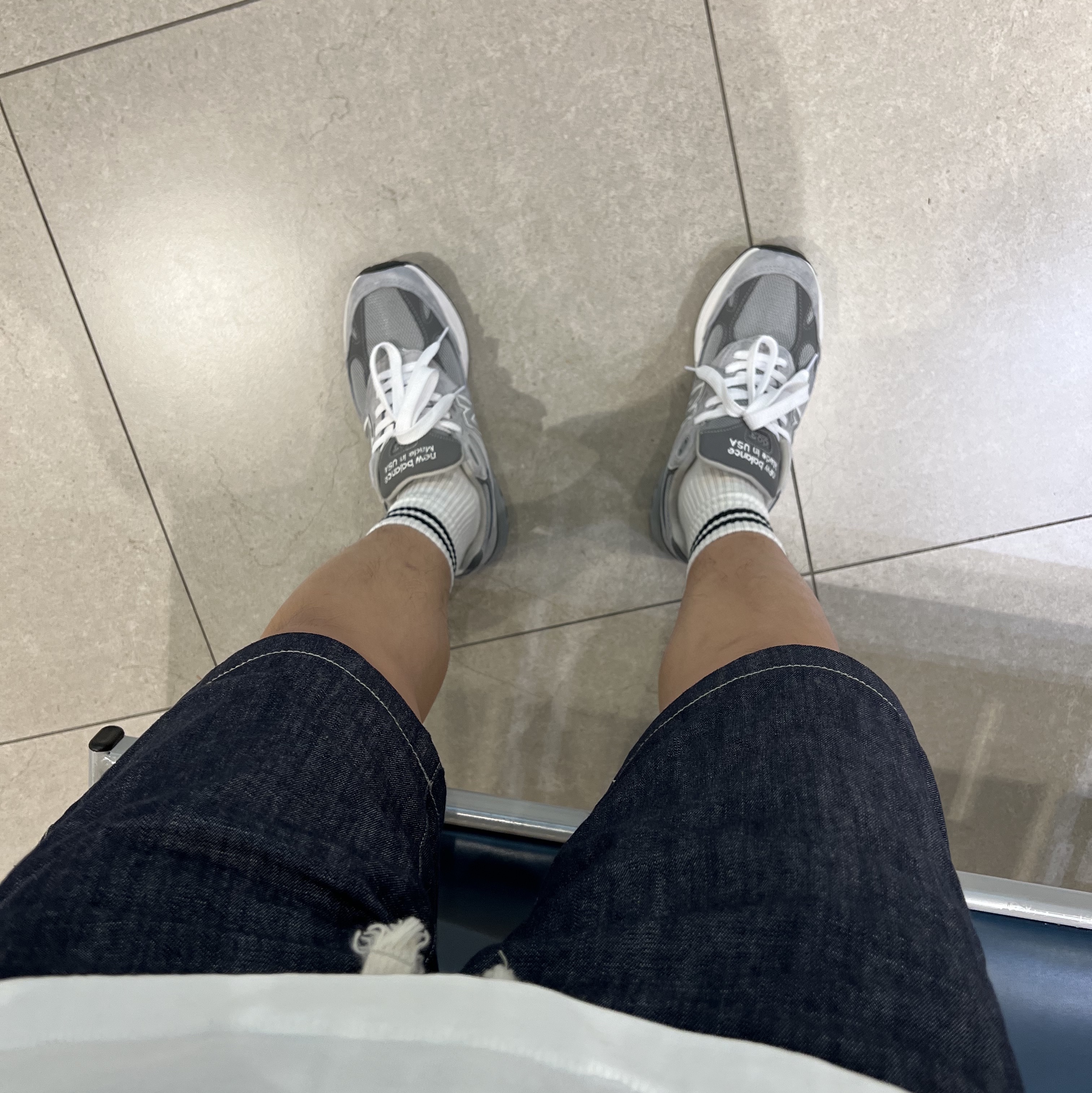 New Balance 993 Made in USA Grey - D Standard 착용 스타일 - 2