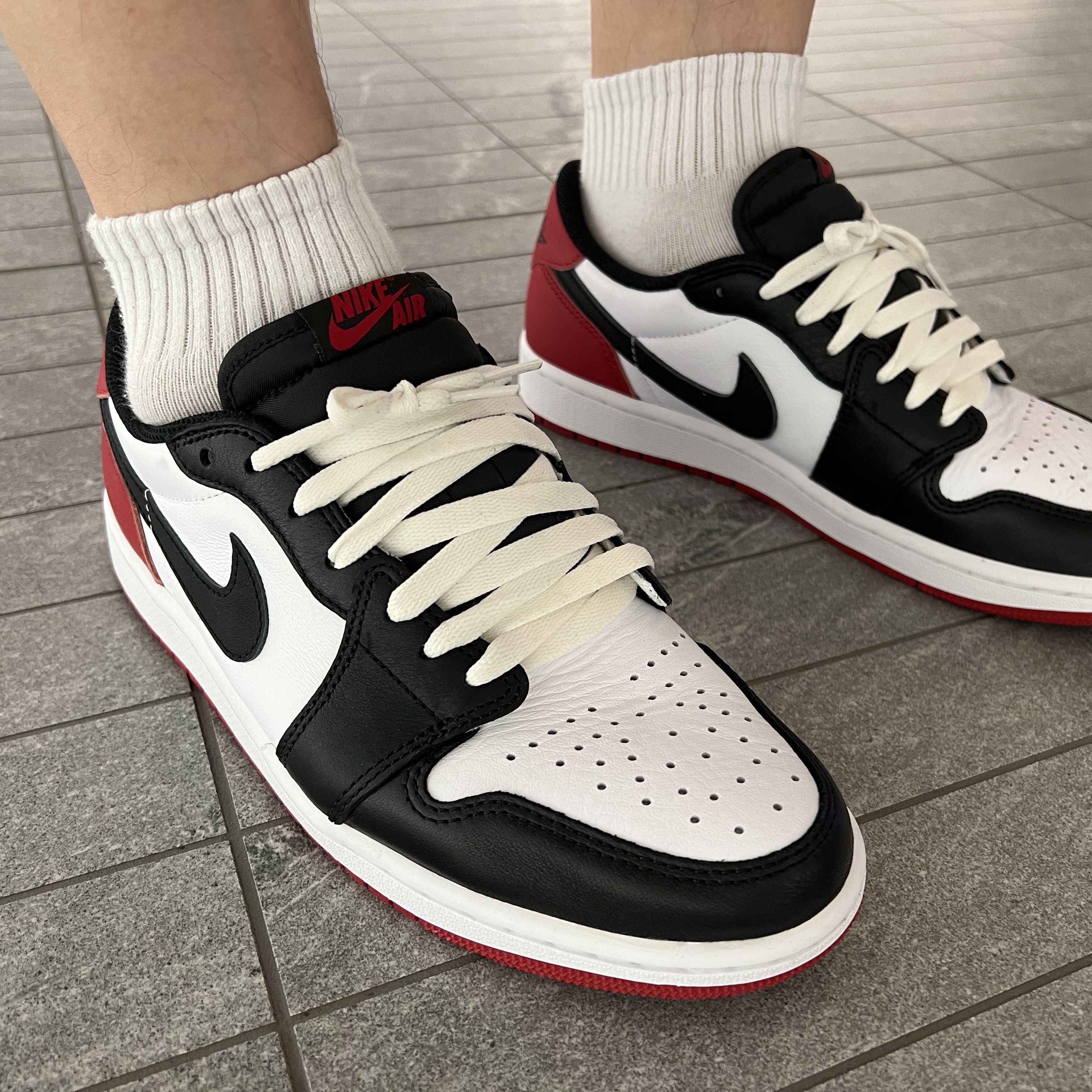 Jordan 1 Retro Low OG Black Toe 착용 스타일