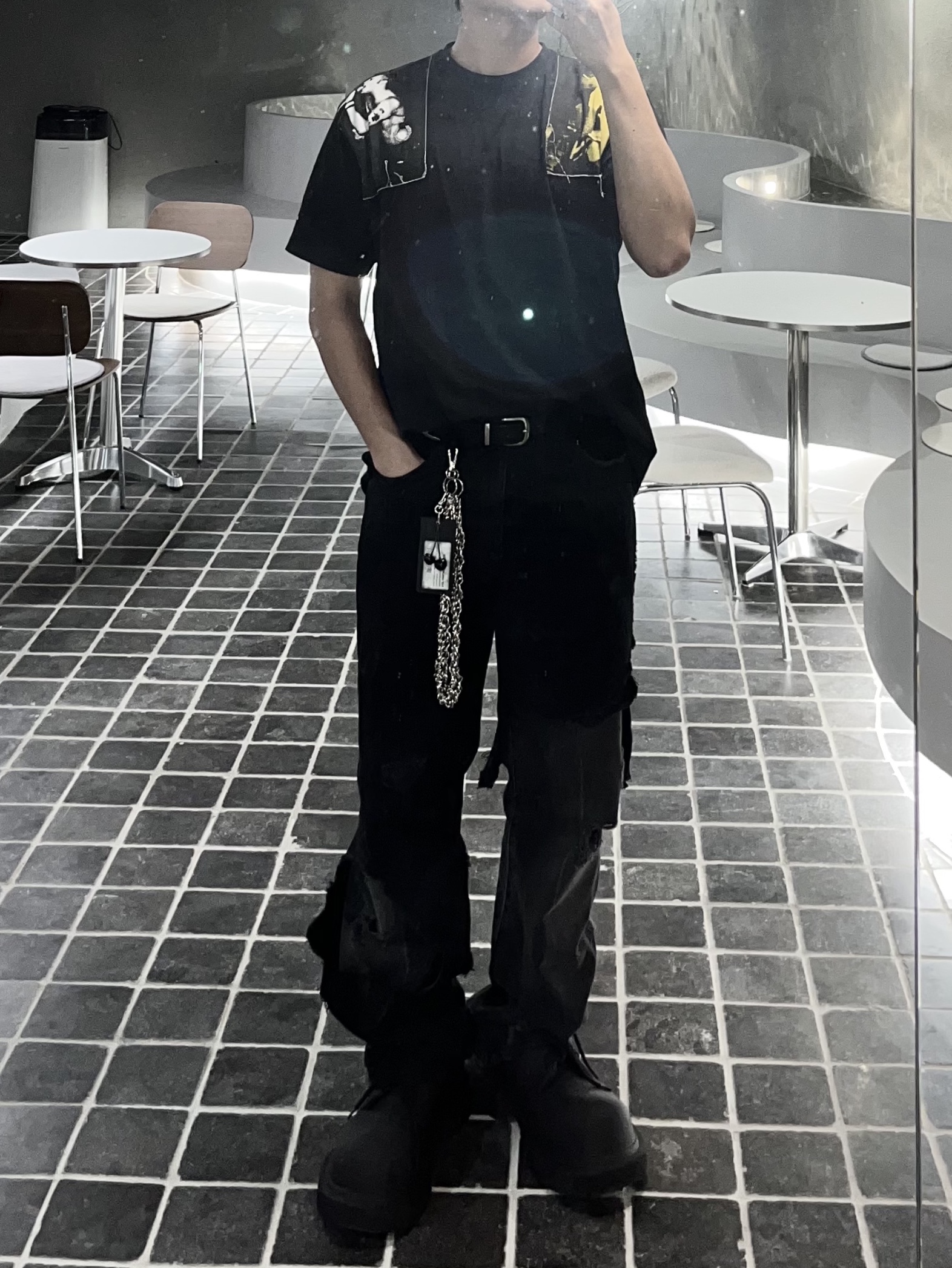 Balenciaga Steroid Derby Black 착용 스타일 - 2