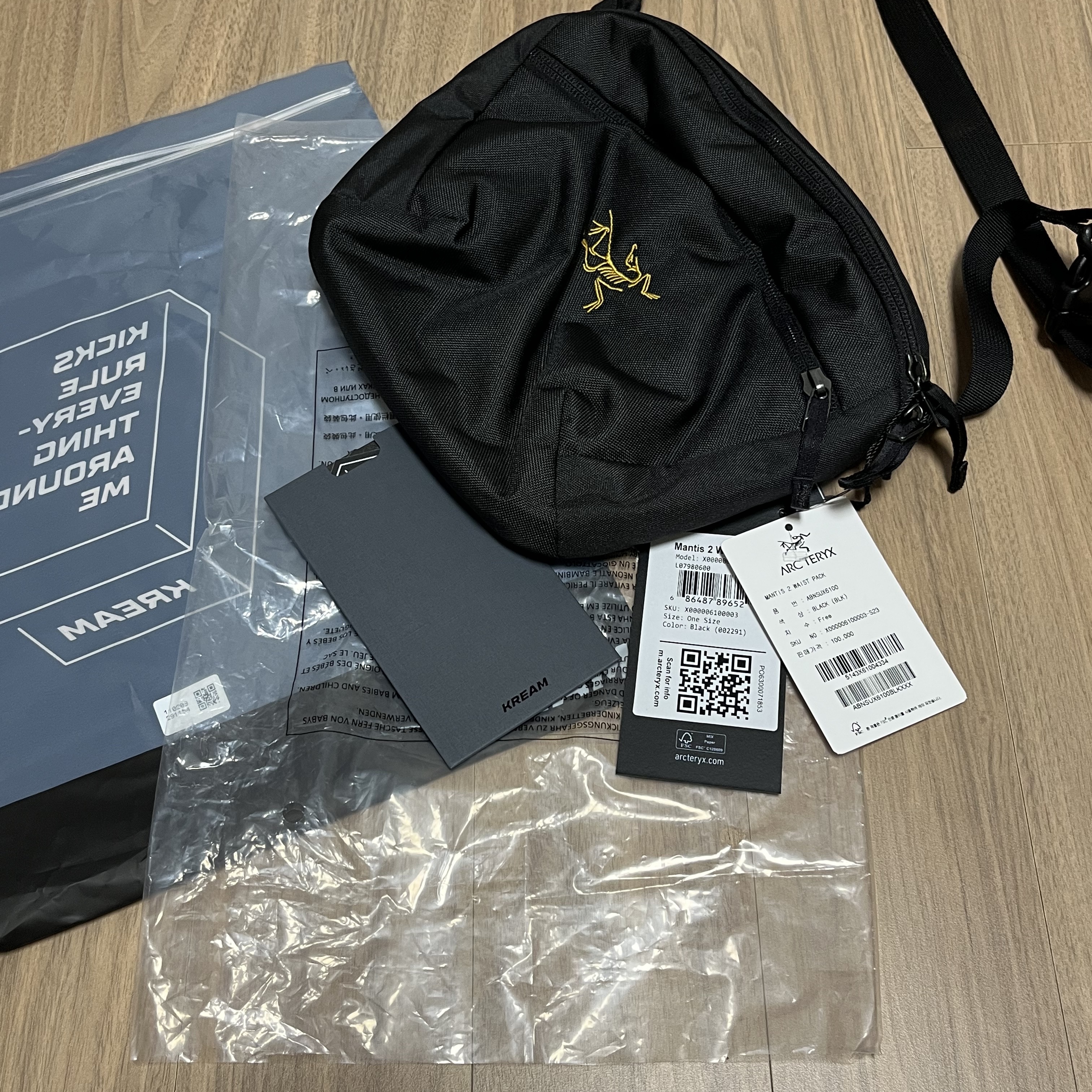 Arc'teryx Mantis 2 Waistpack 24K Black 착용 스타일 - 2