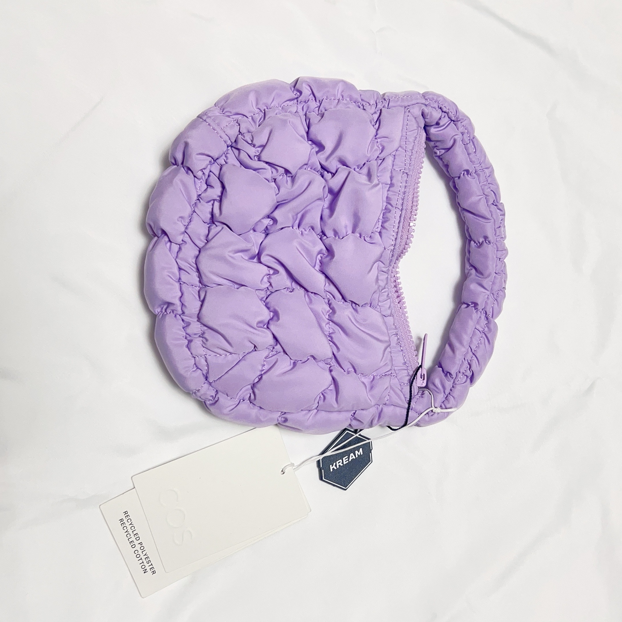 COS Quilted Micro Bag Purple 착용 스타일