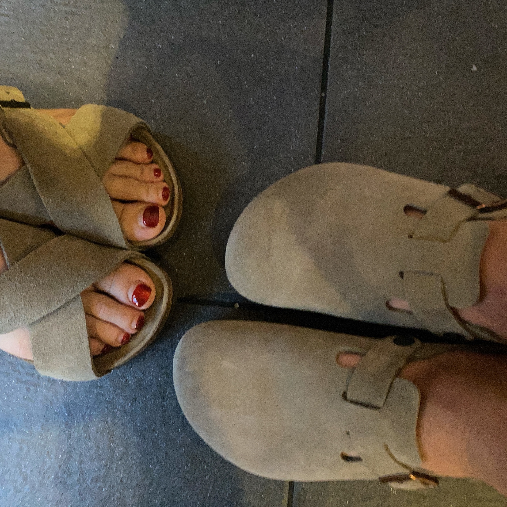 Birkenstock Boston Soft Footbed Taupe - Regular 착용 스타일