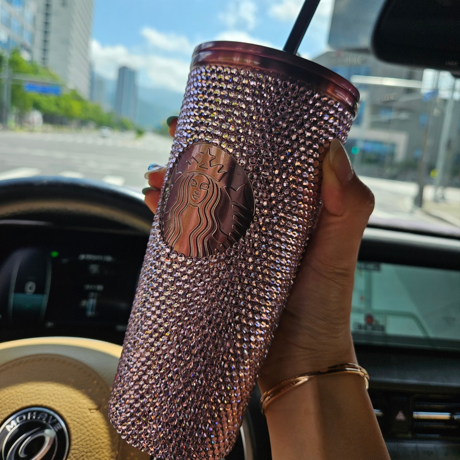 Starbucks x Blackpink SS Linestone Cold Cup 473ml 착용 스타일