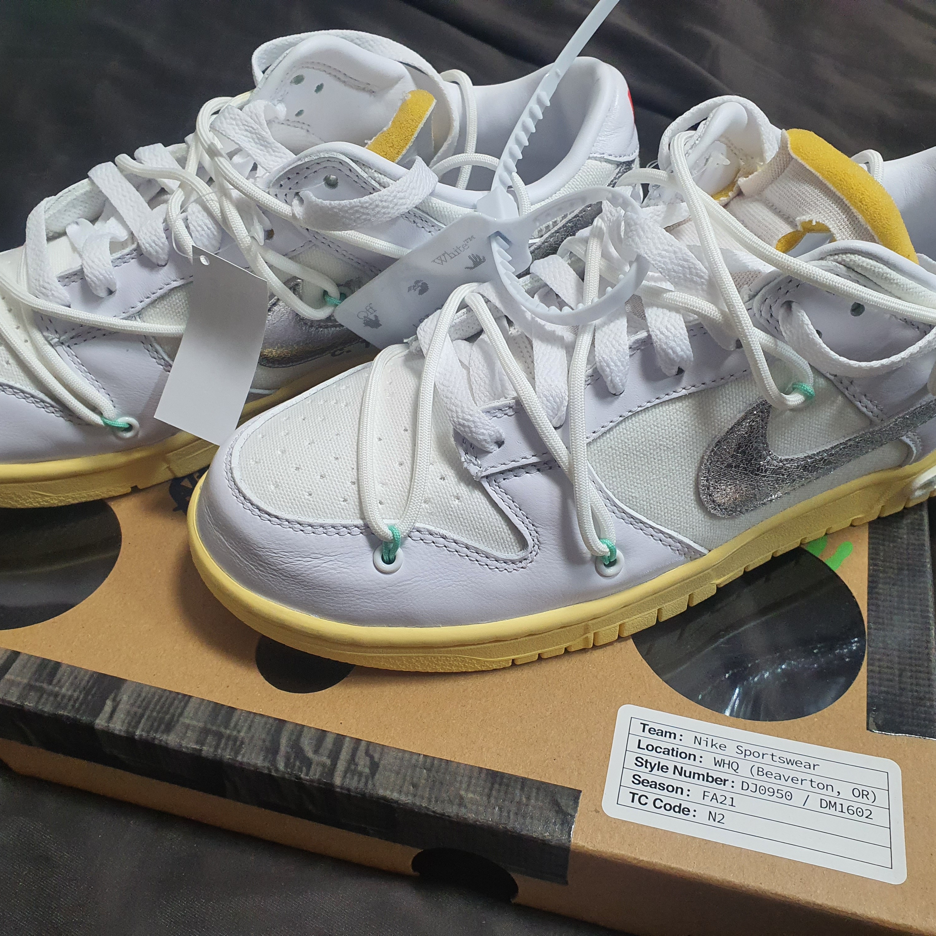 Nike x Off-White Dunk Low The 50 - Lot 1 착용 스타일