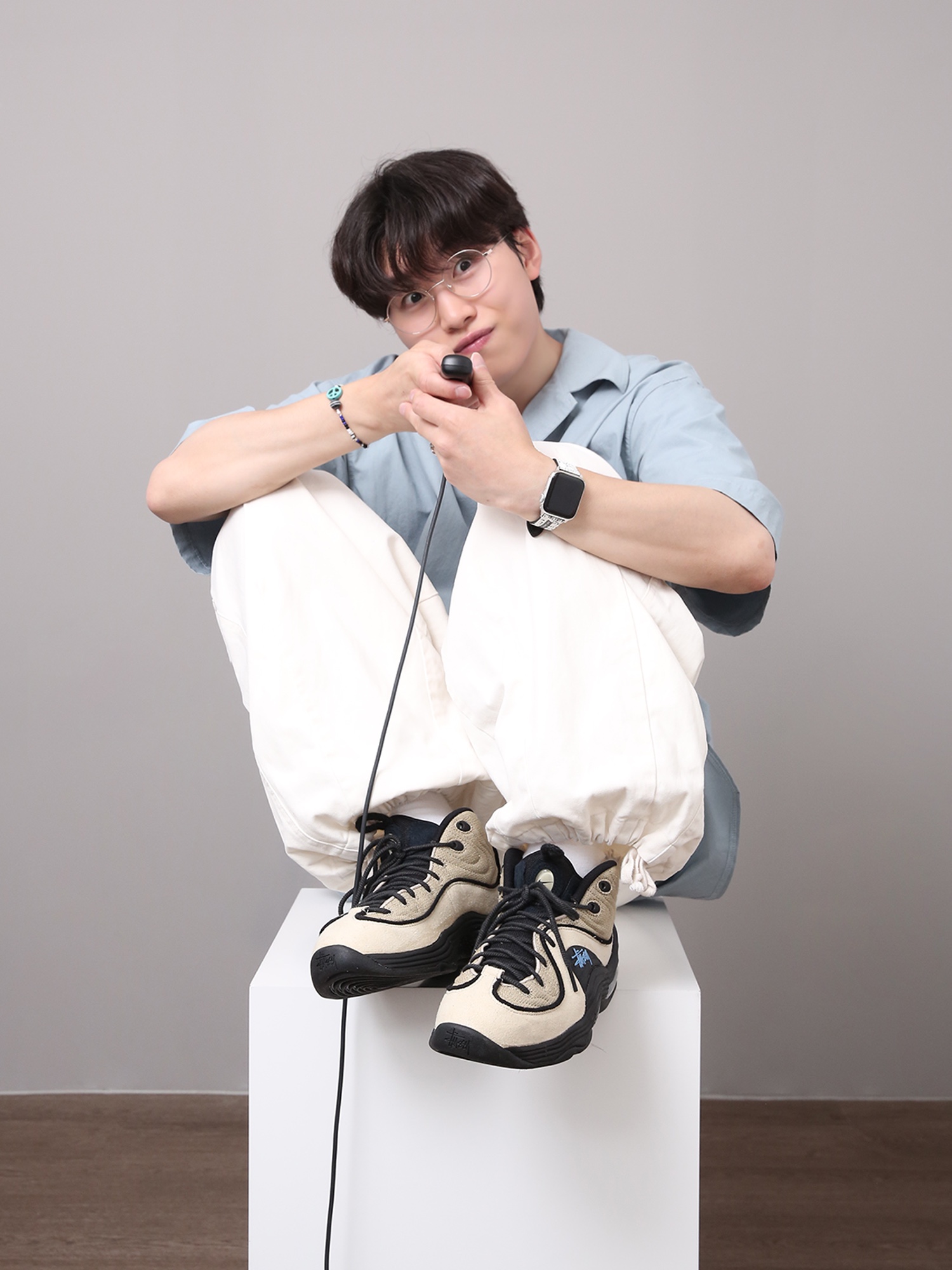 Nike x Stussy Air Penny II Rattan and Limestone 착용 스타일