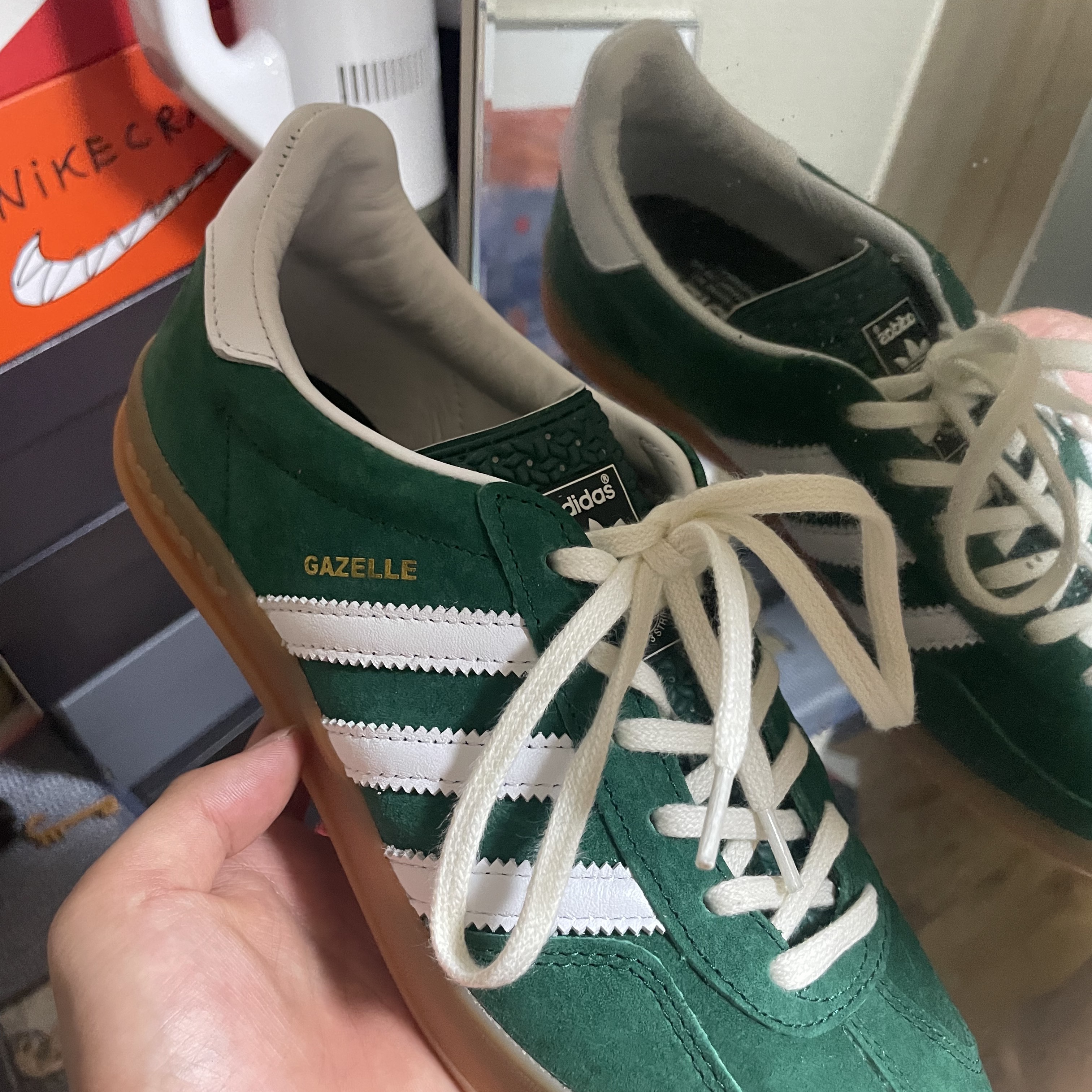 Adidas Gazelle Indoor Collegiate Green 착용 스타일 - 4