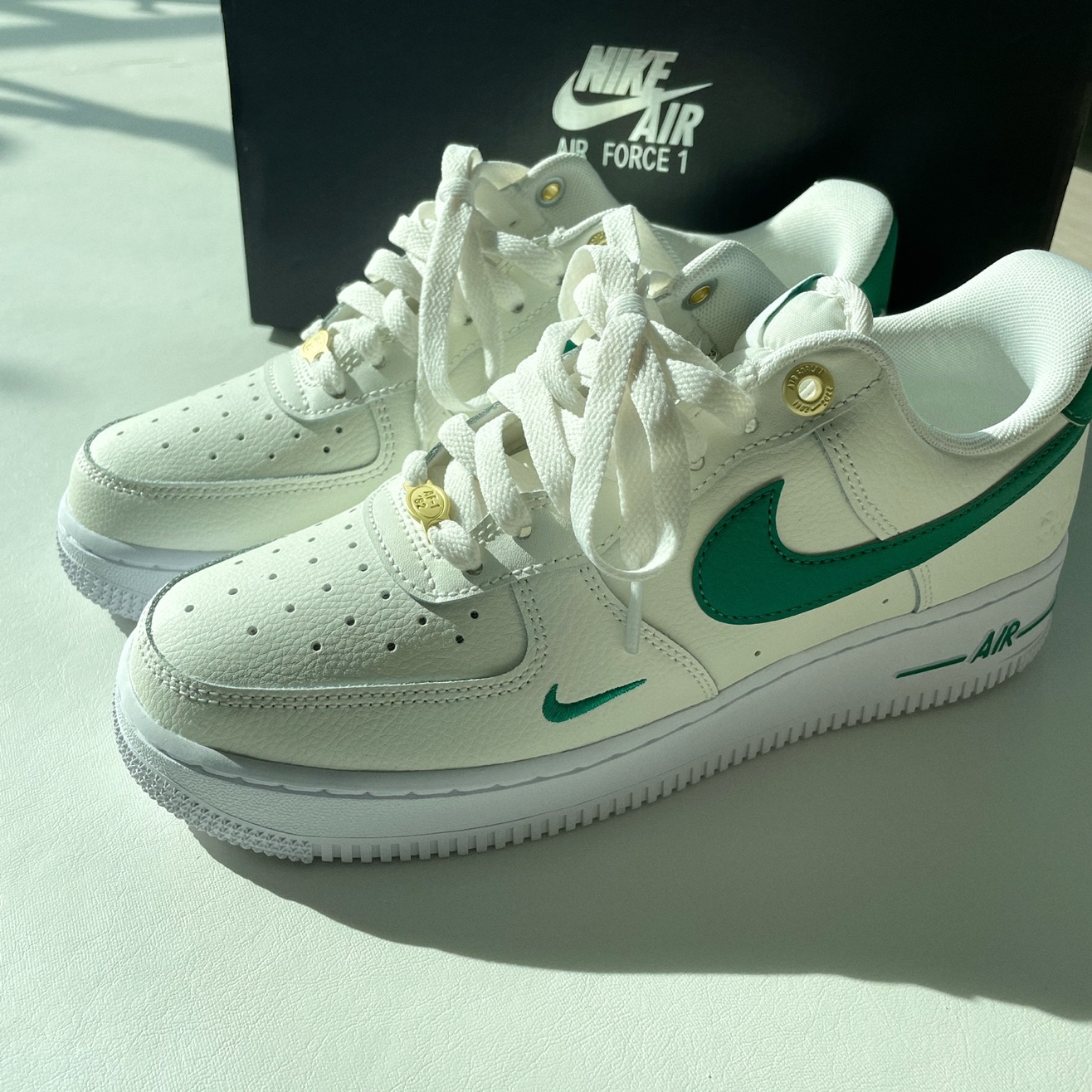Nike Air Force 1 '07 LV8 40th Anniversary Join Forces Sail Malachite 착용 스타일