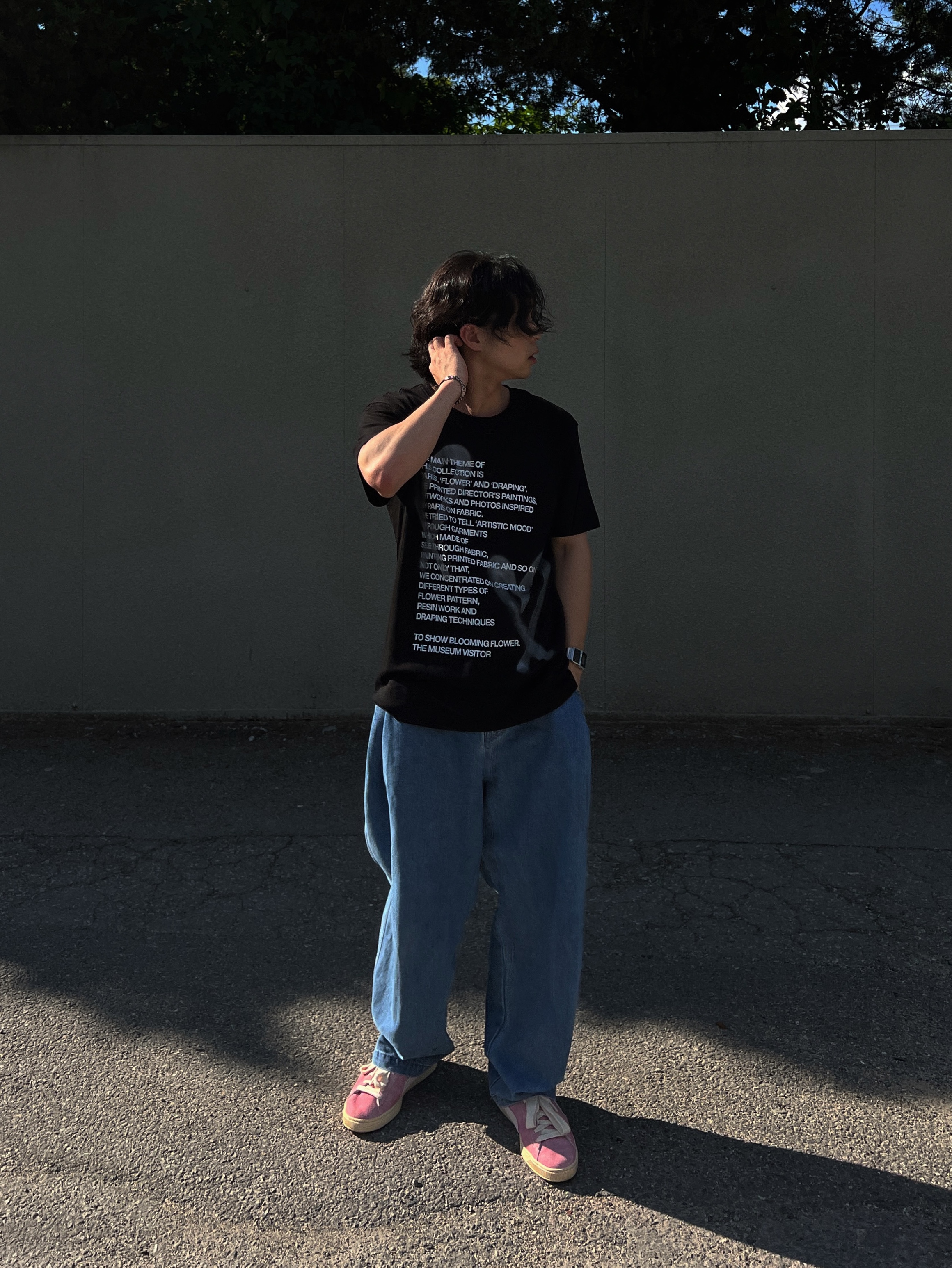 Puma x Rhuigi Suede B-boy American Beauty, The Museum Visitor Heart Sprayed T-Shirt Black 착용 스타일