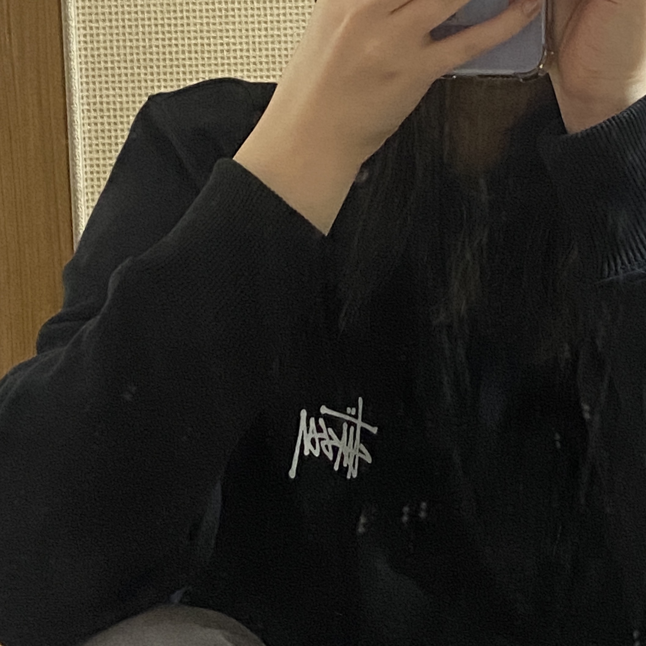 Stussy Basic Stussy Hoodie Black 2022 착용 스타일
