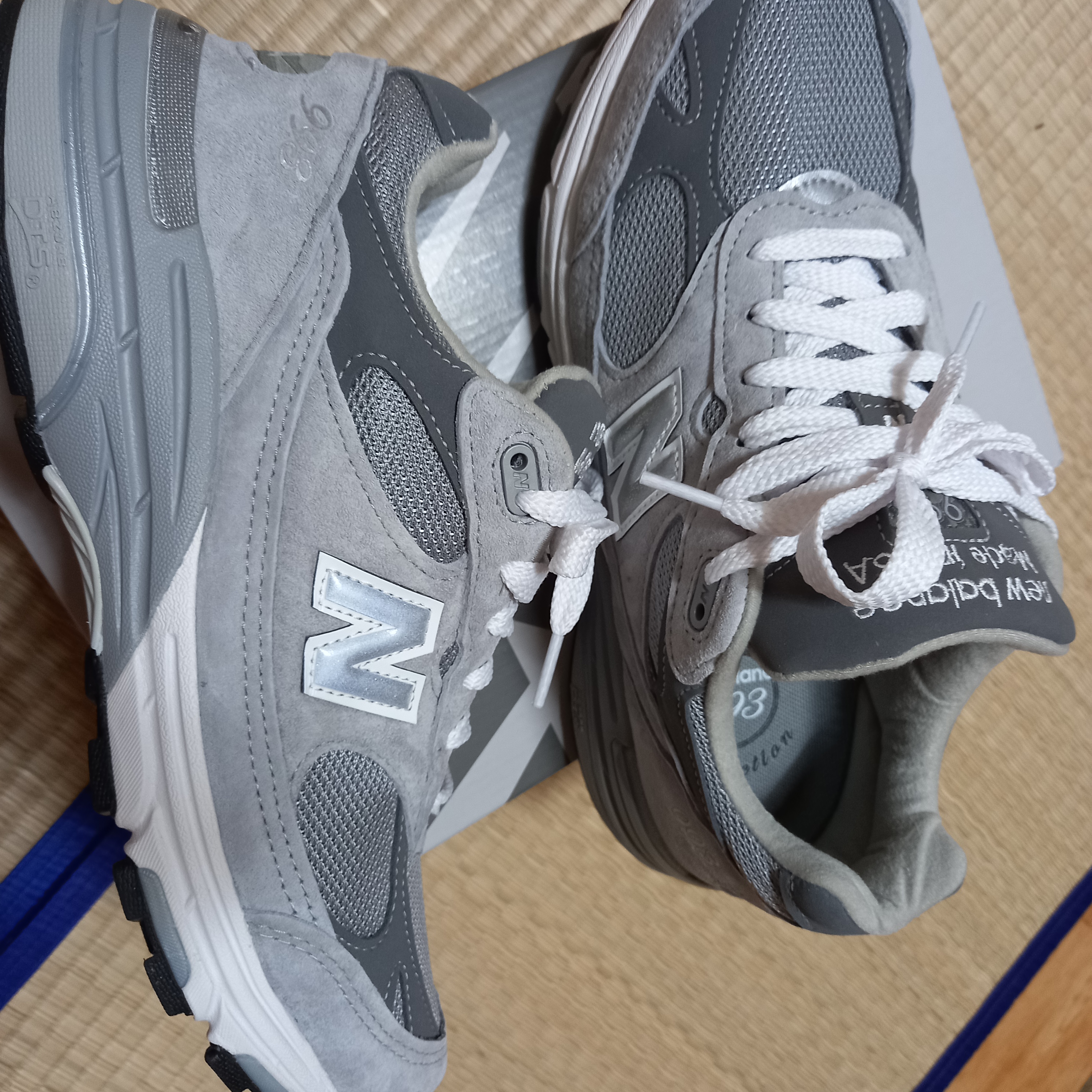 New Balance 993 Made in USA Grey - D Standard 착용 스타일 - 2