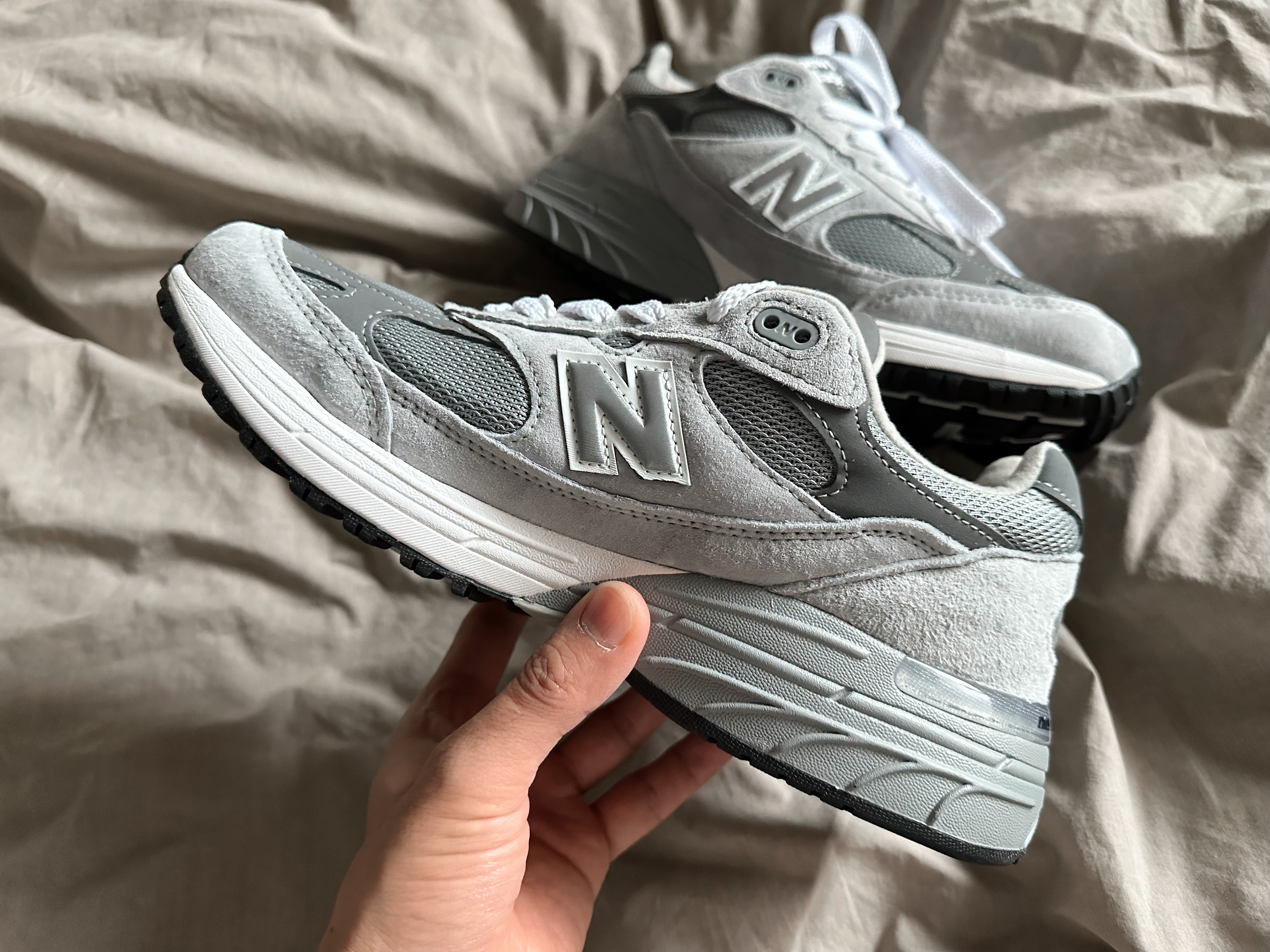 New Balance 993 Made in USA Grey - D Standard 착용 스타일 - 4