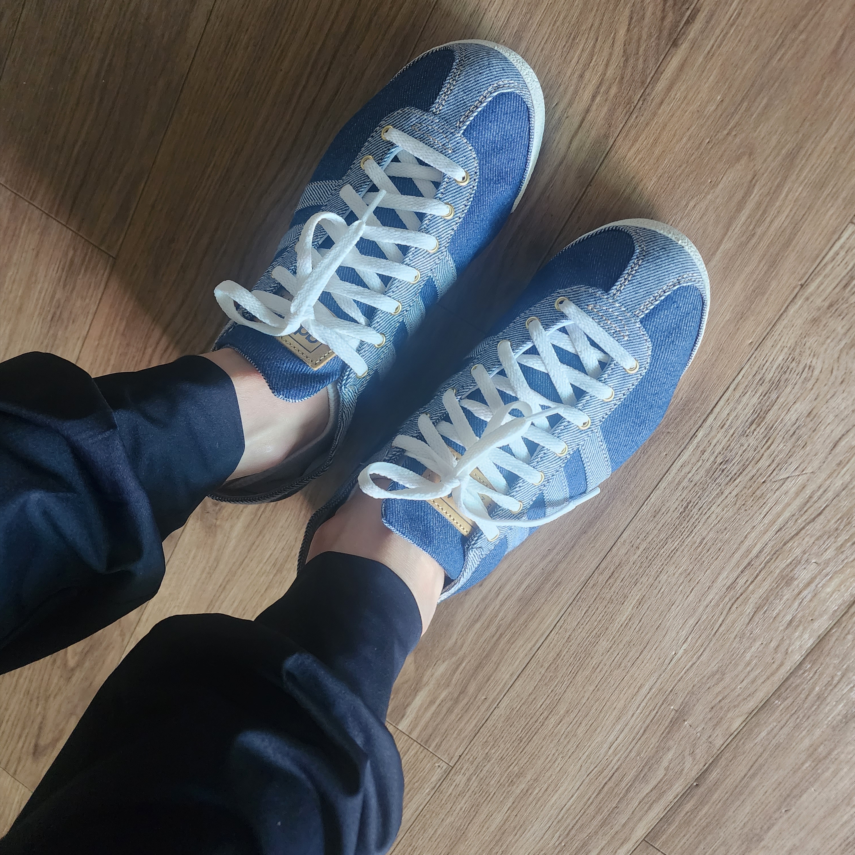 Adidas Denim Italia Spezial Blue Bird 착용 스타일
