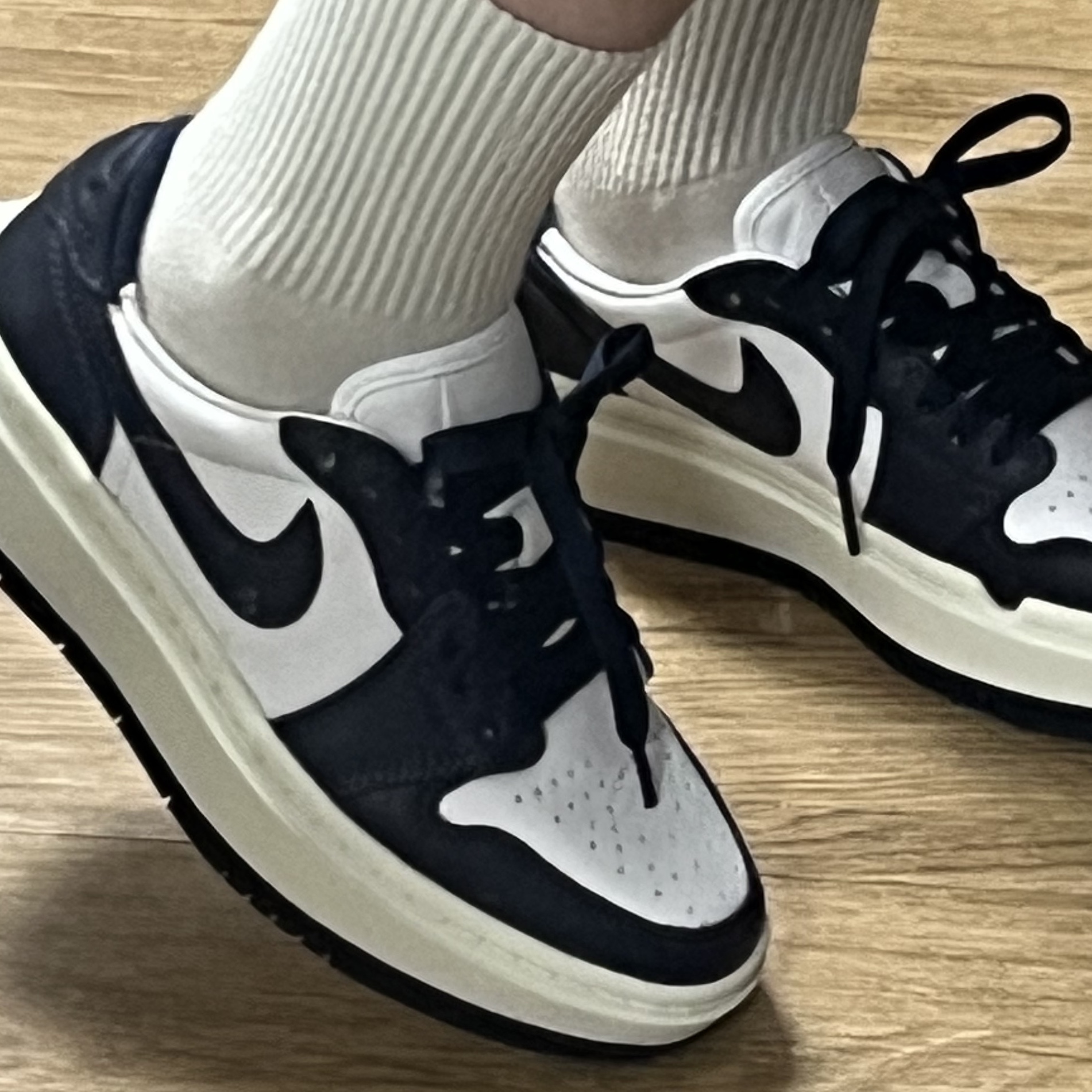 (W) Jordan 1 Elevate Low Midnight Navy 착용 스타일