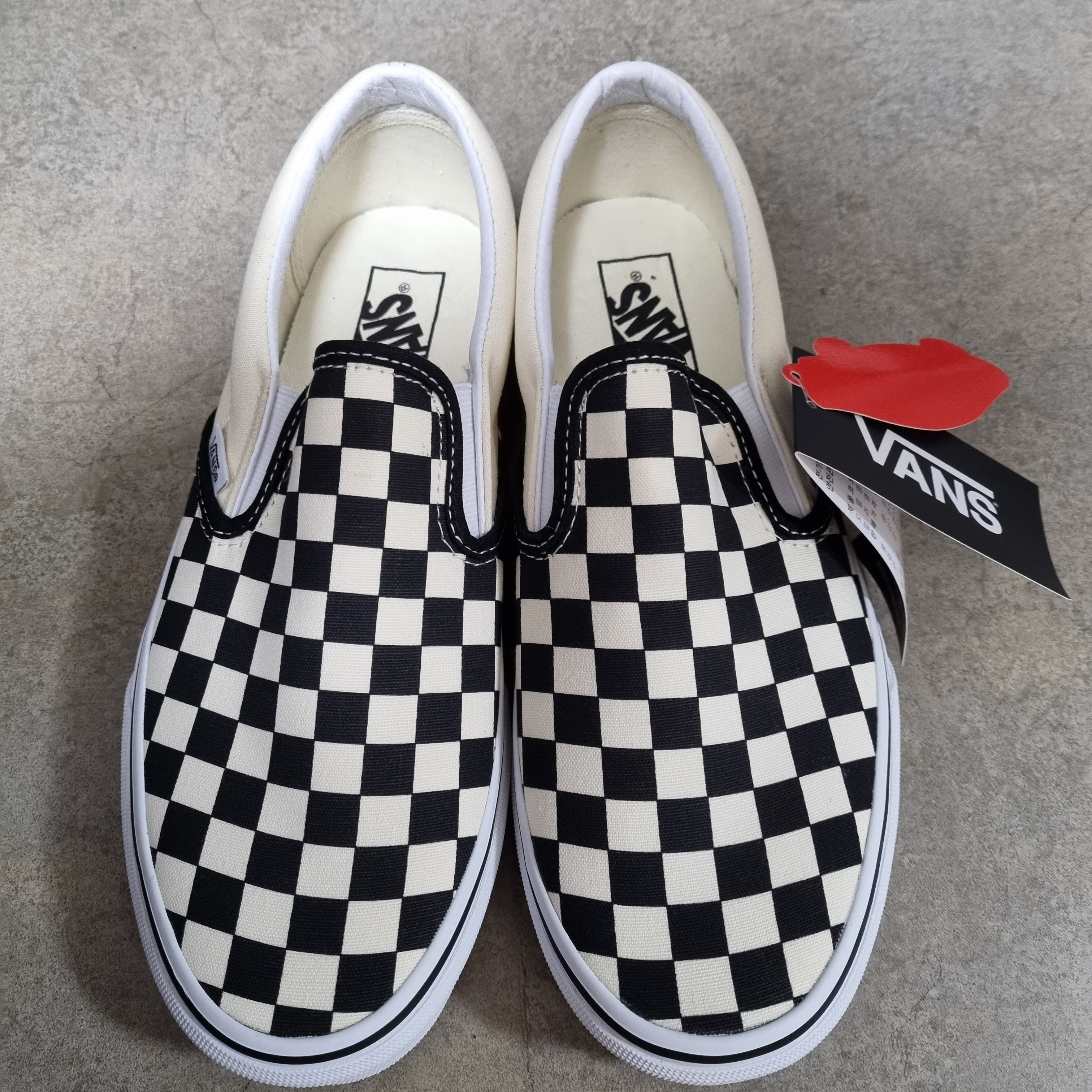 Vans Slip-On Checkerboard 착용 스타일