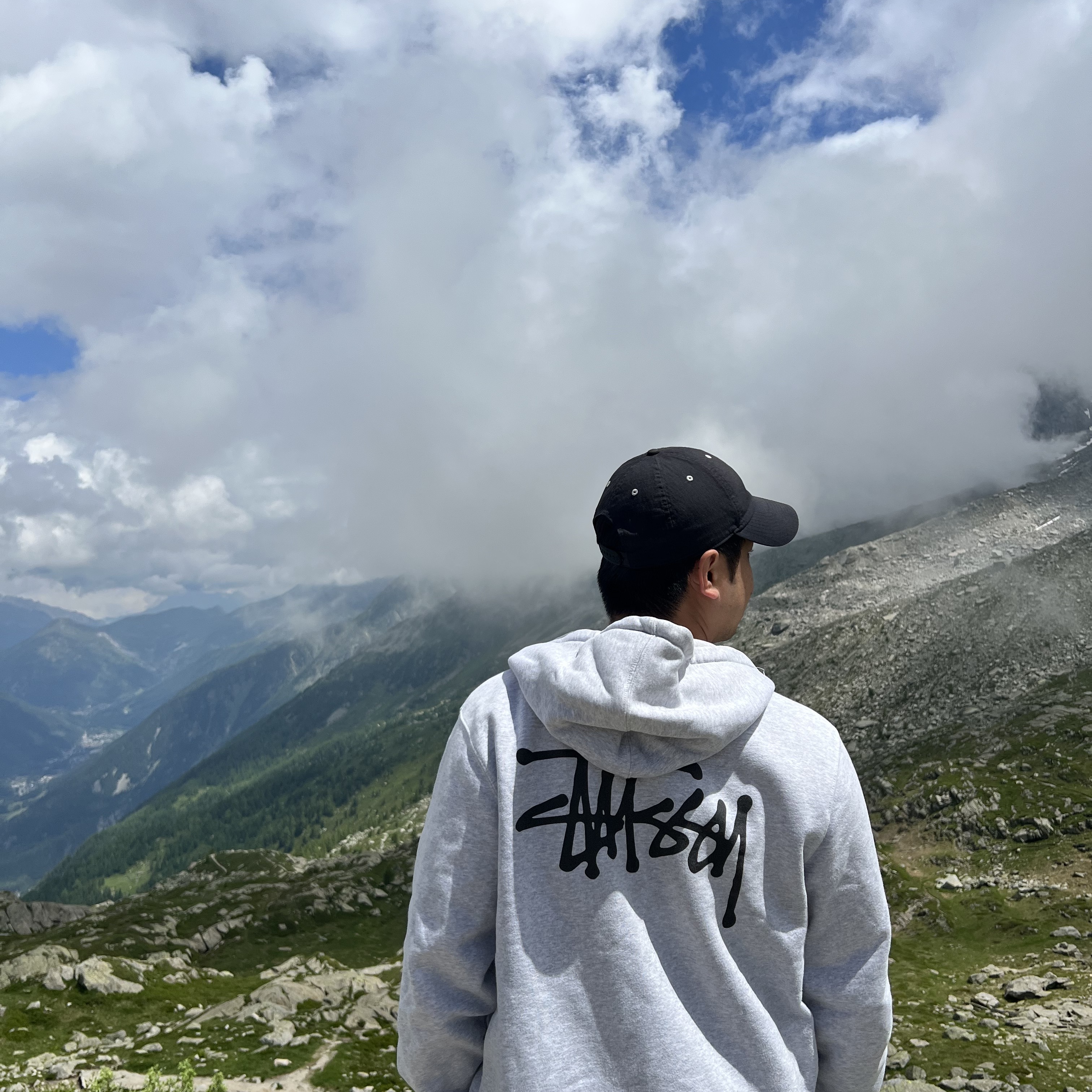 Stussy Basic Stussy Zip Hoodie Ash Heather 2022 착용 스타일