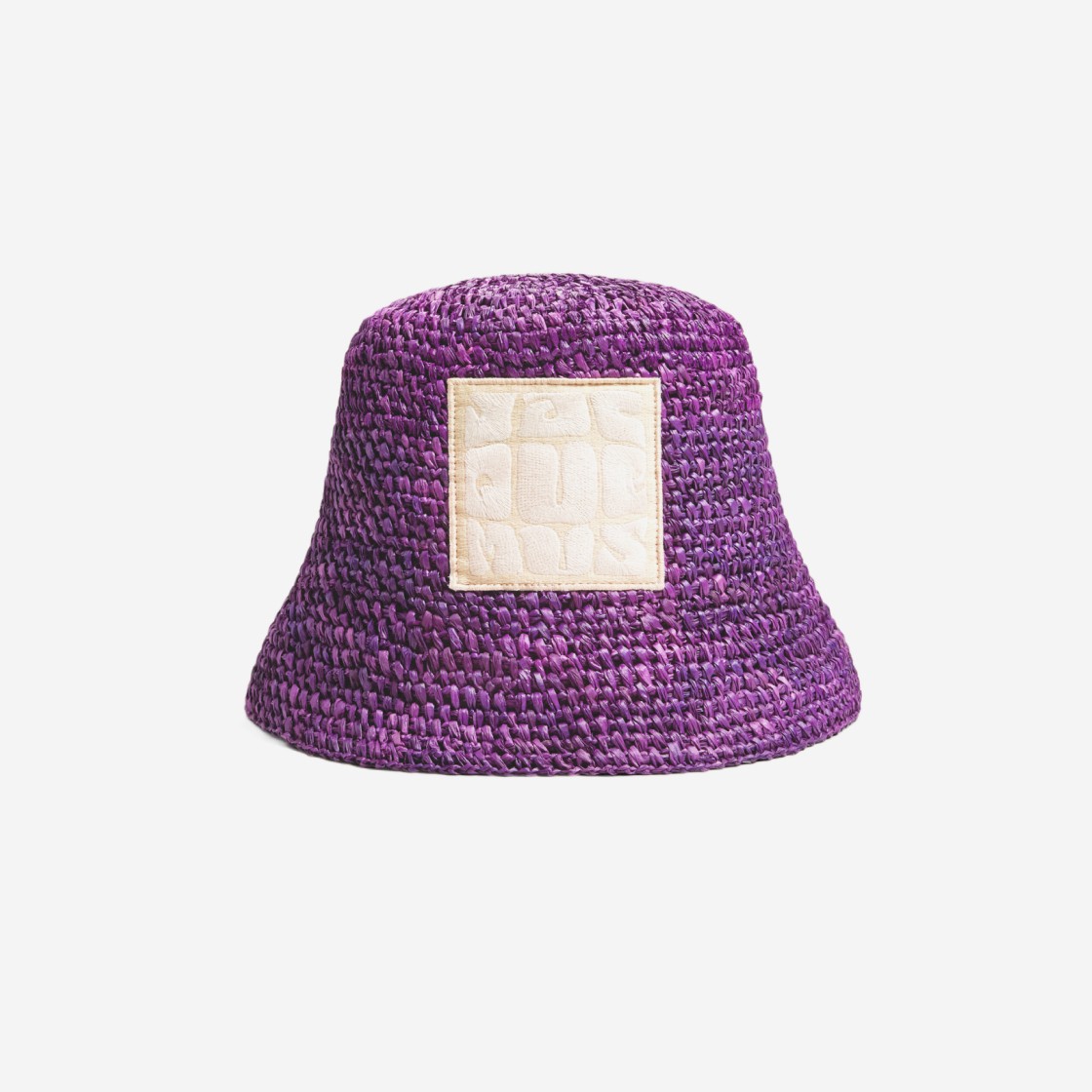 Jacquemus Le Bob Ficiu Bucket Hat In Raphia Purple 상세 이미지 1