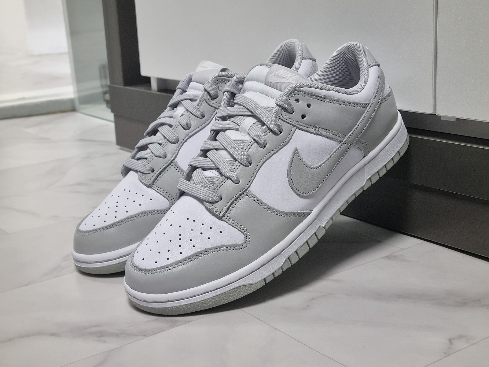 Nike Dunk Low Retro Grey Fog 착용 스타일 - 2