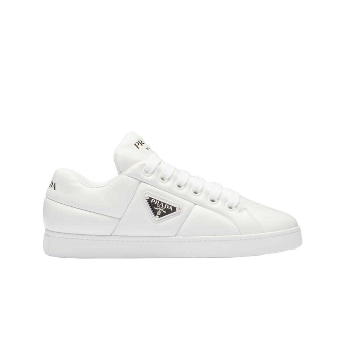 (W) 프라다 패디드 나파 레더 스니커즈 화이트((W) Prada Padded Nappa Leather Sneakers White) - 1