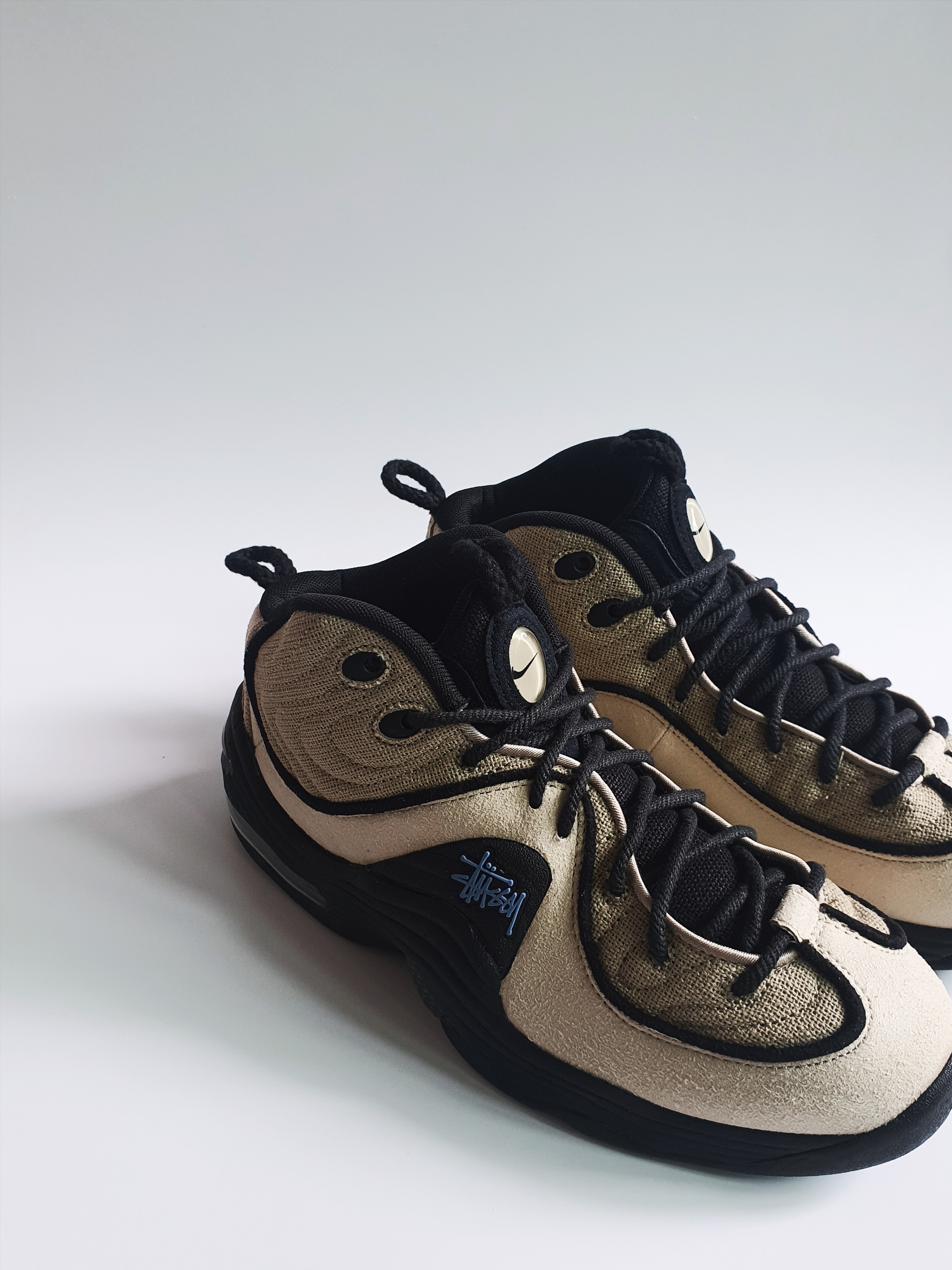 Nike x Stussy Air Penny II Rattan and Limestone 착용 스타일