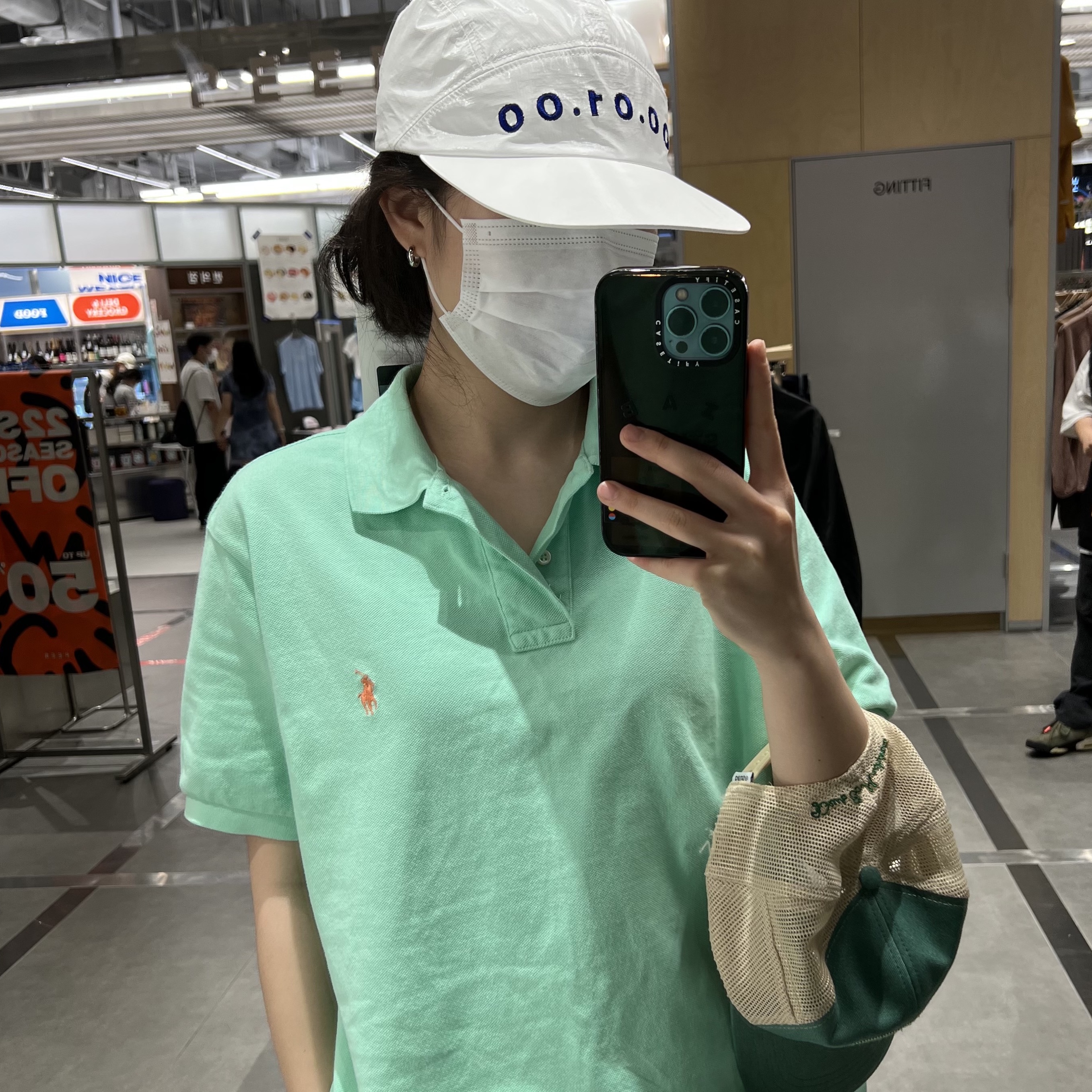 Casetify x IAB Studio iPhone Black Logo Impact Case Black, Opening Project Numbering Camp Cap Off White 착용 스타일