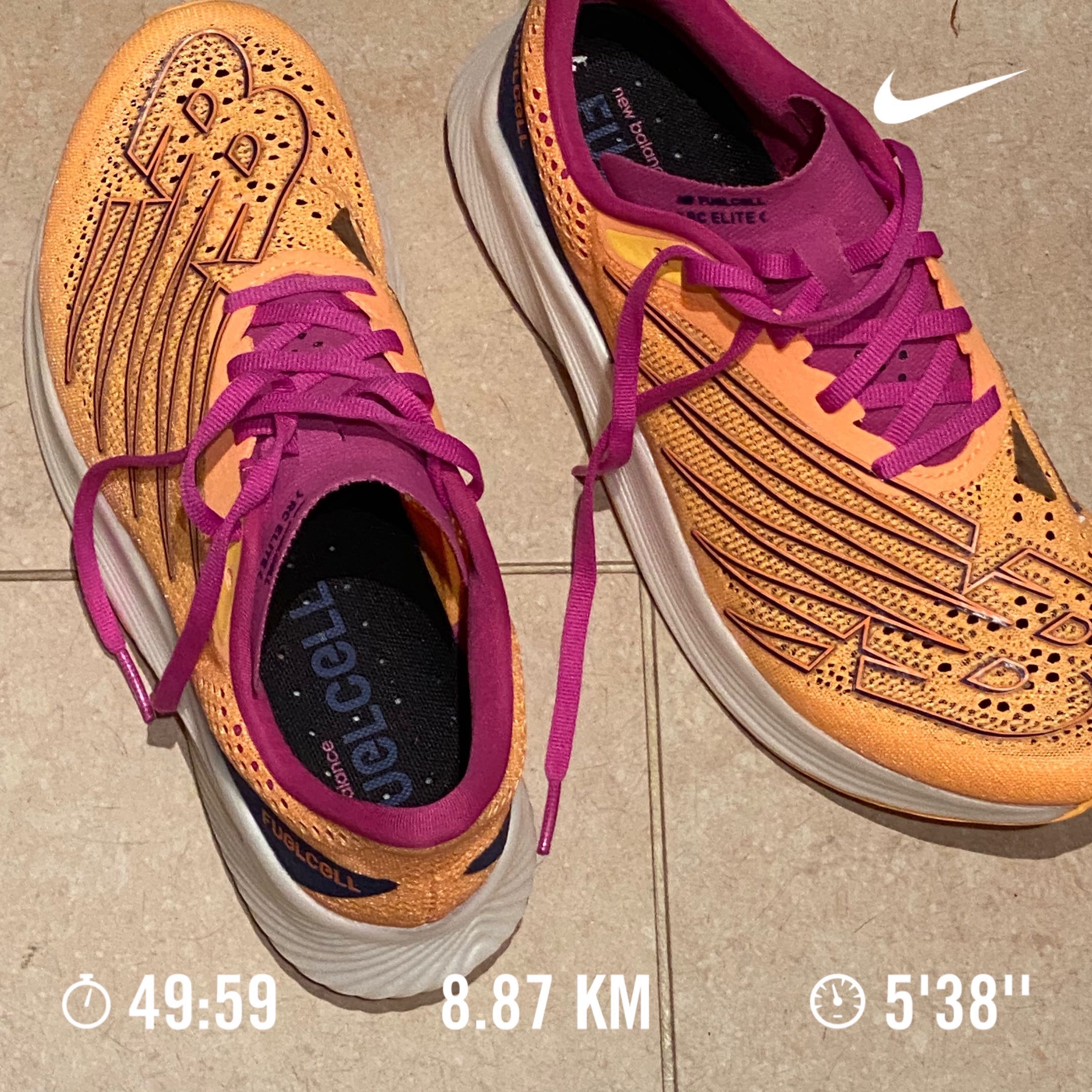 New Balance FuelCell RC Elite v2 Vibrant Apricot - 2E Wide 착용 스타일