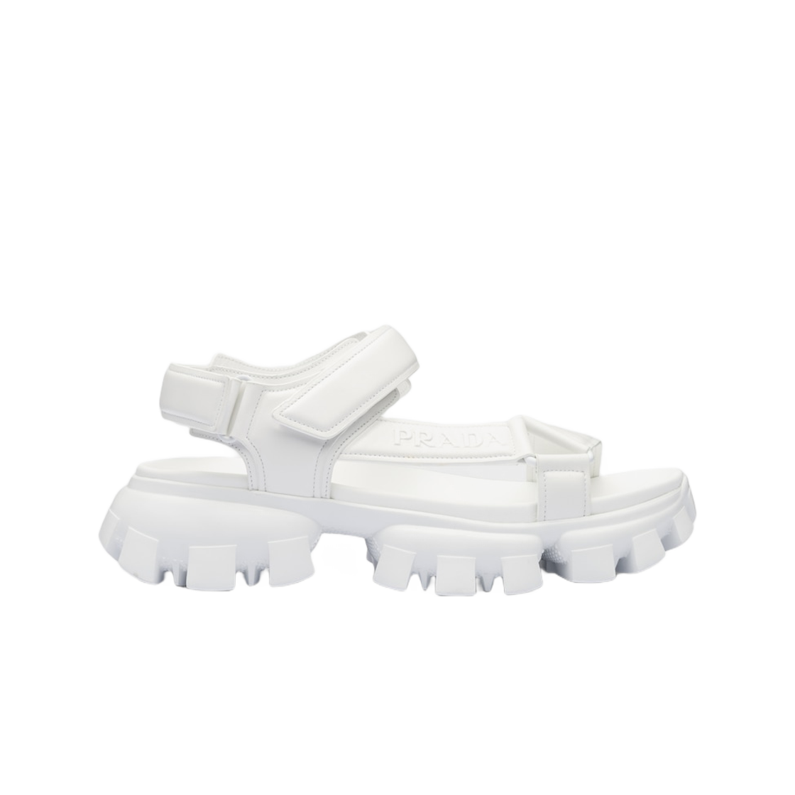 프라다 패디드 나파 레더 스포츠 샌들 화이트(Prada Padded Nappa Leather Sport Sandals White) - 1