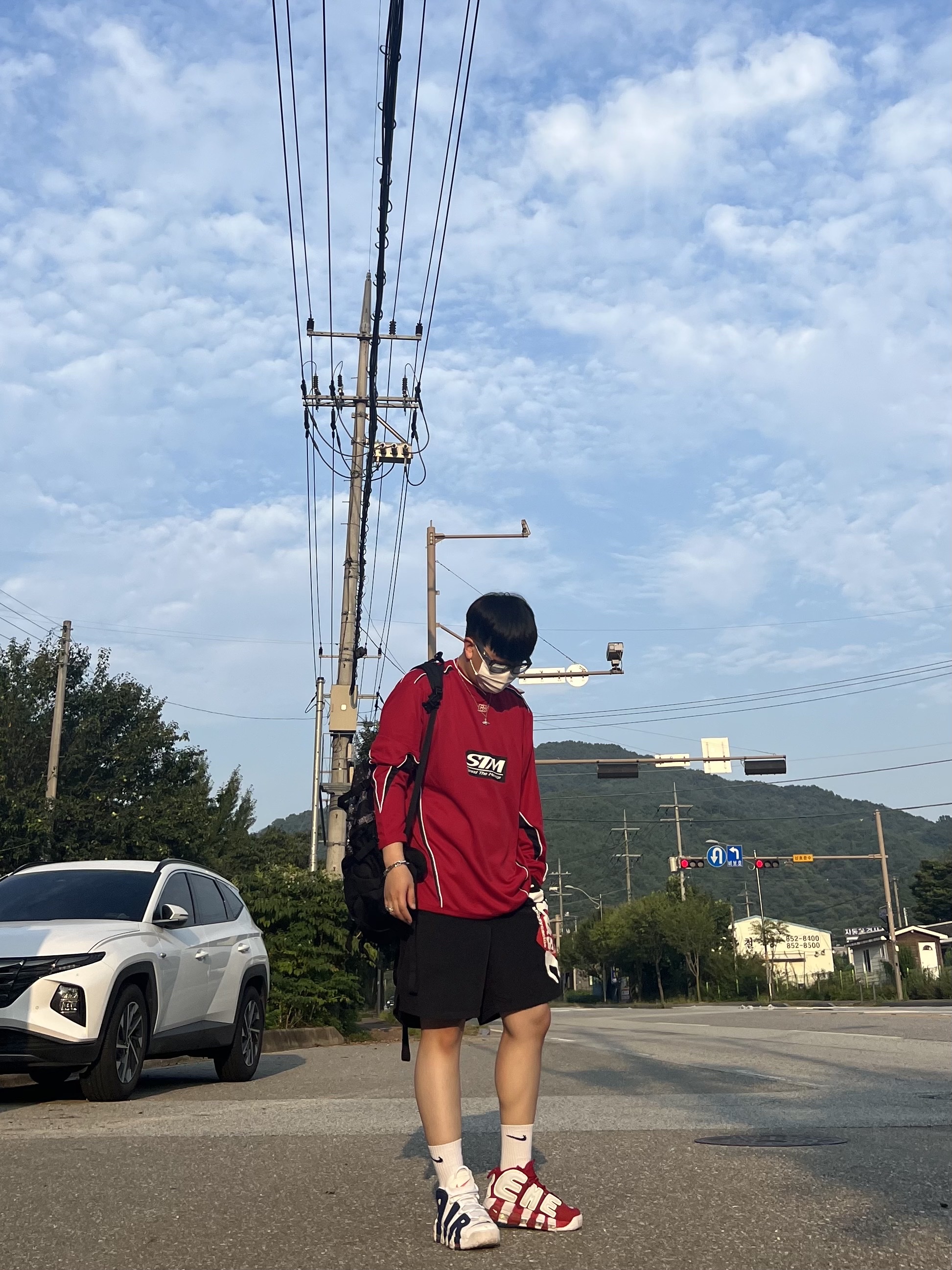 Nike x Supreme Air More Uptempo Suptempo Red, Nike Air More Uptempo Knicks 착용 스타일 - 3