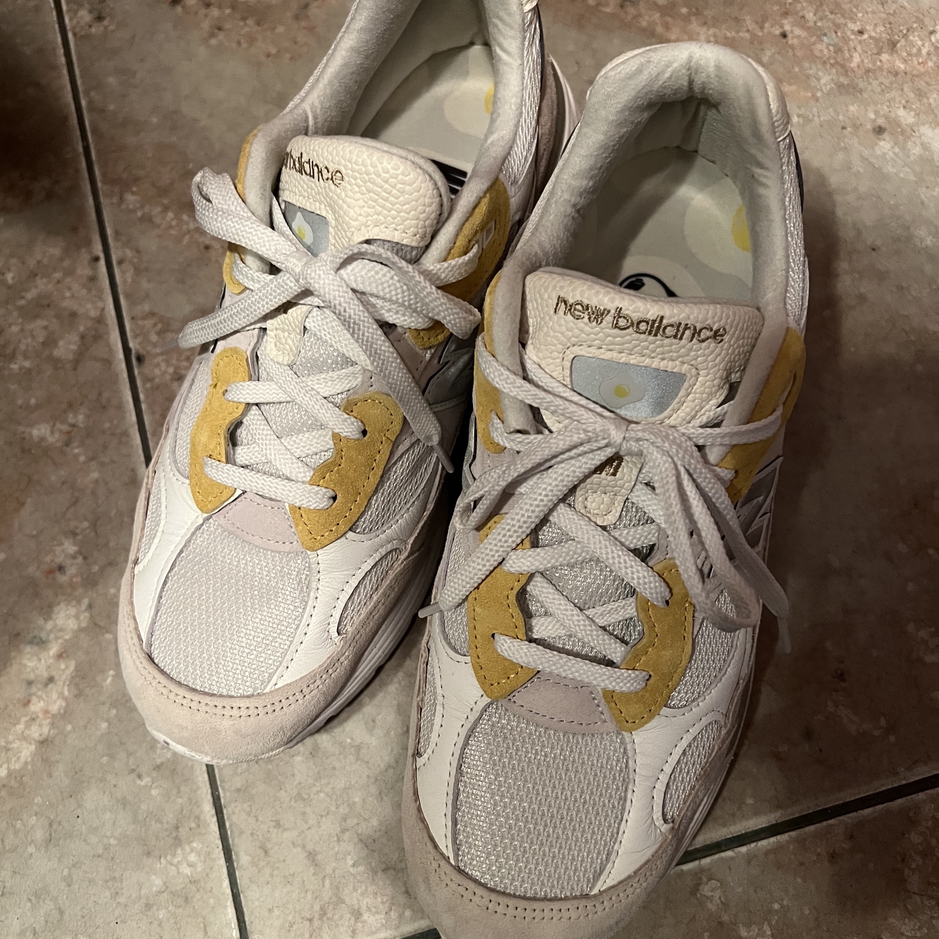New Balance x Paperboy Paris 992 Made in USA Fried Egg 착용 스타일
