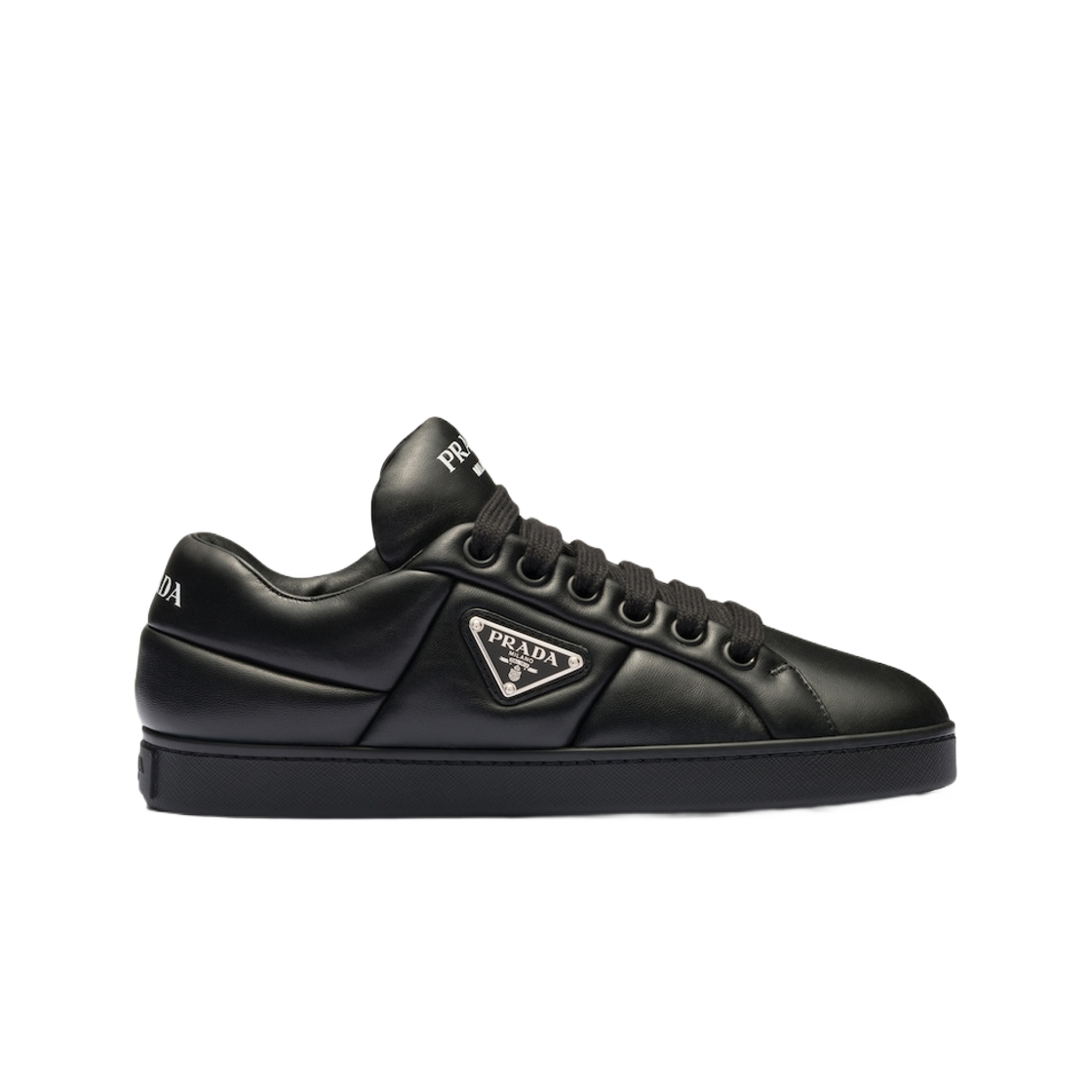 (W) 프라다 패디드 나파 레더 스니커즈 블랙((W) Prada Padded Nappa Leather Sneakers Black) - 1
