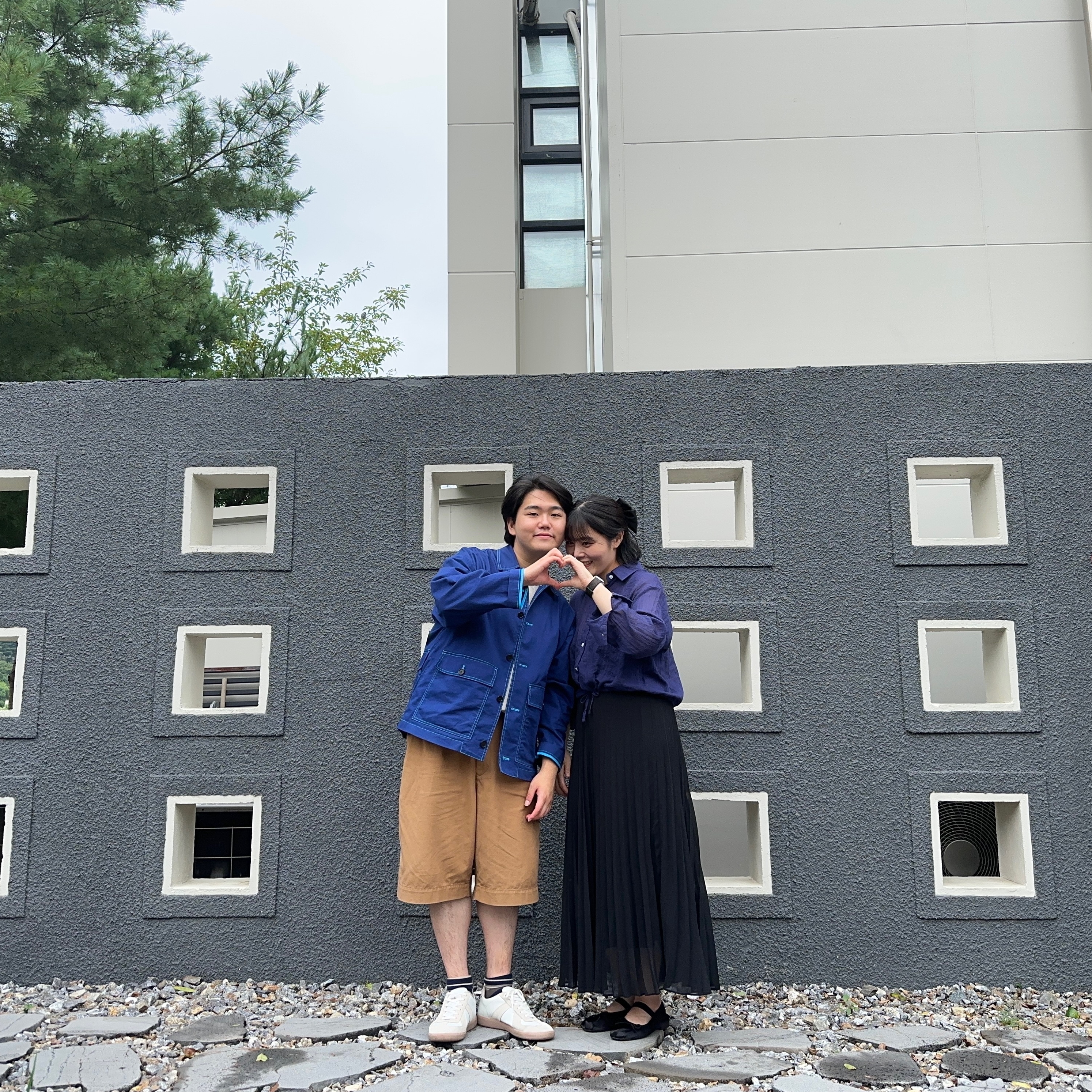 Uniqlo x Marni Oversized Utility Jacket Blue 착용 스타일