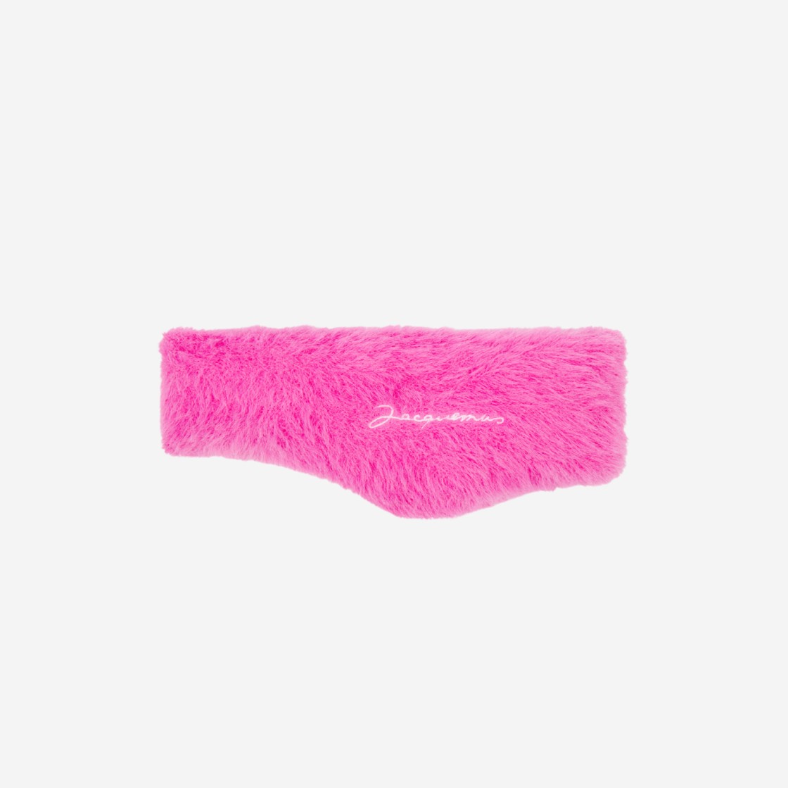 Jacquemus Le Bandeau Neve Fluffy Headband Pink 상세 이미지 1