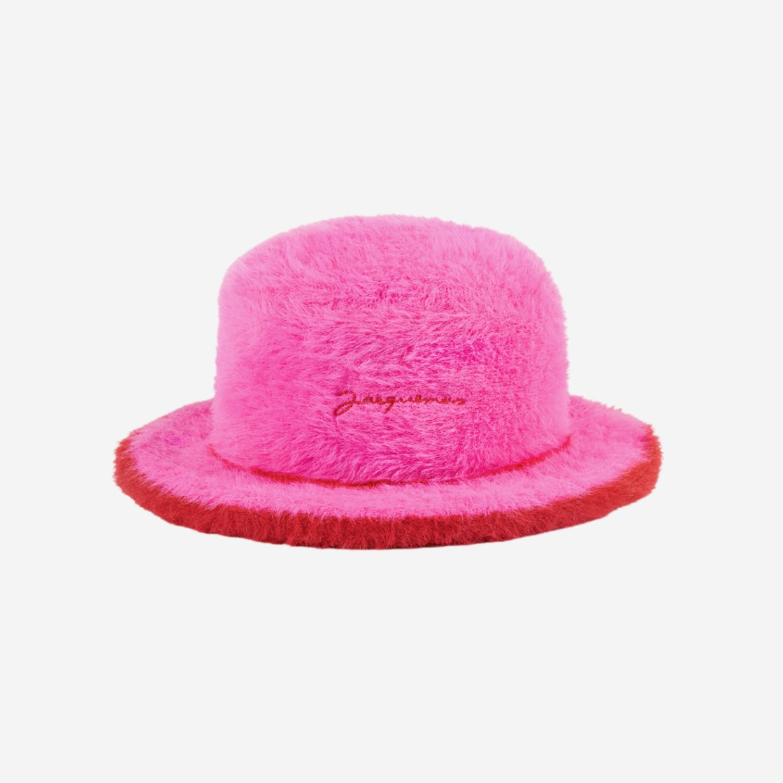 Jacquemus Le Bob Neve Fluffy Bucket Hat Pink 상세 이미지 1