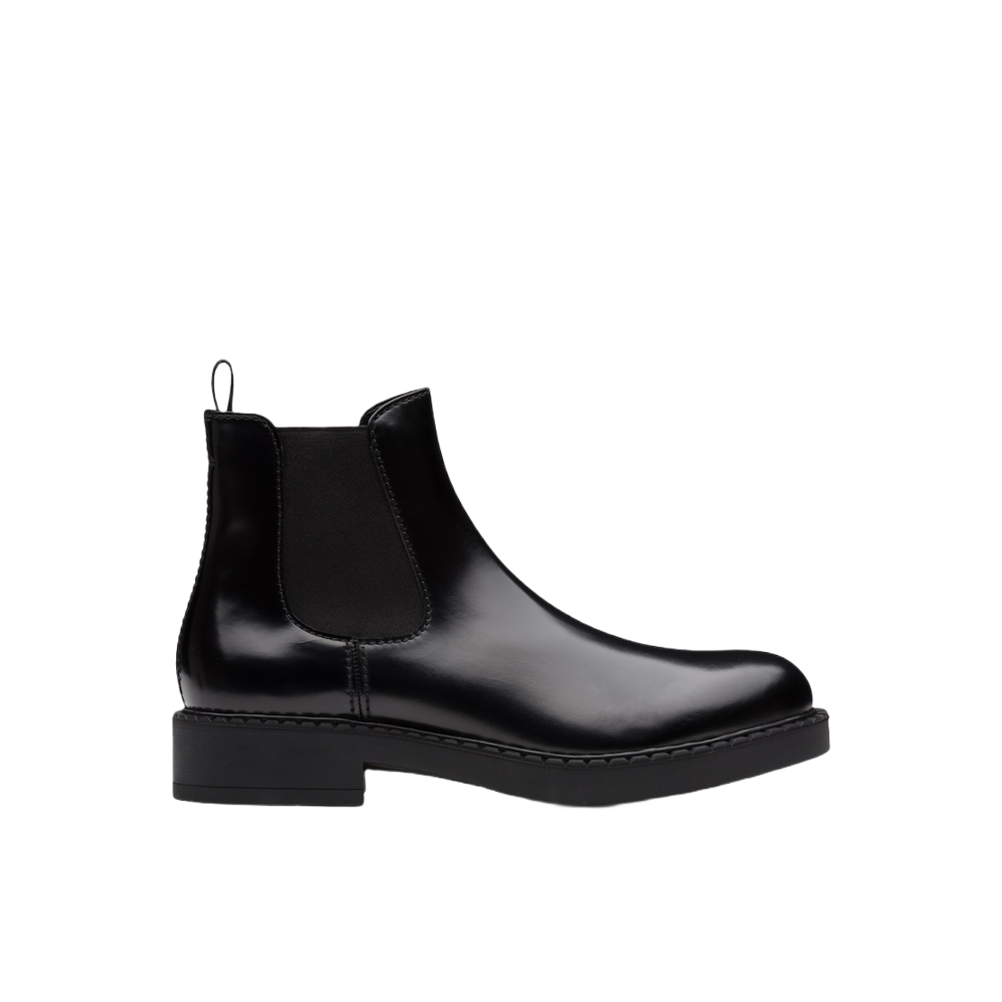 프라다 브러쉬드 레더 첼시 부츠 블랙(Prada Brushed Leather Chelsea Boots Black) - 1