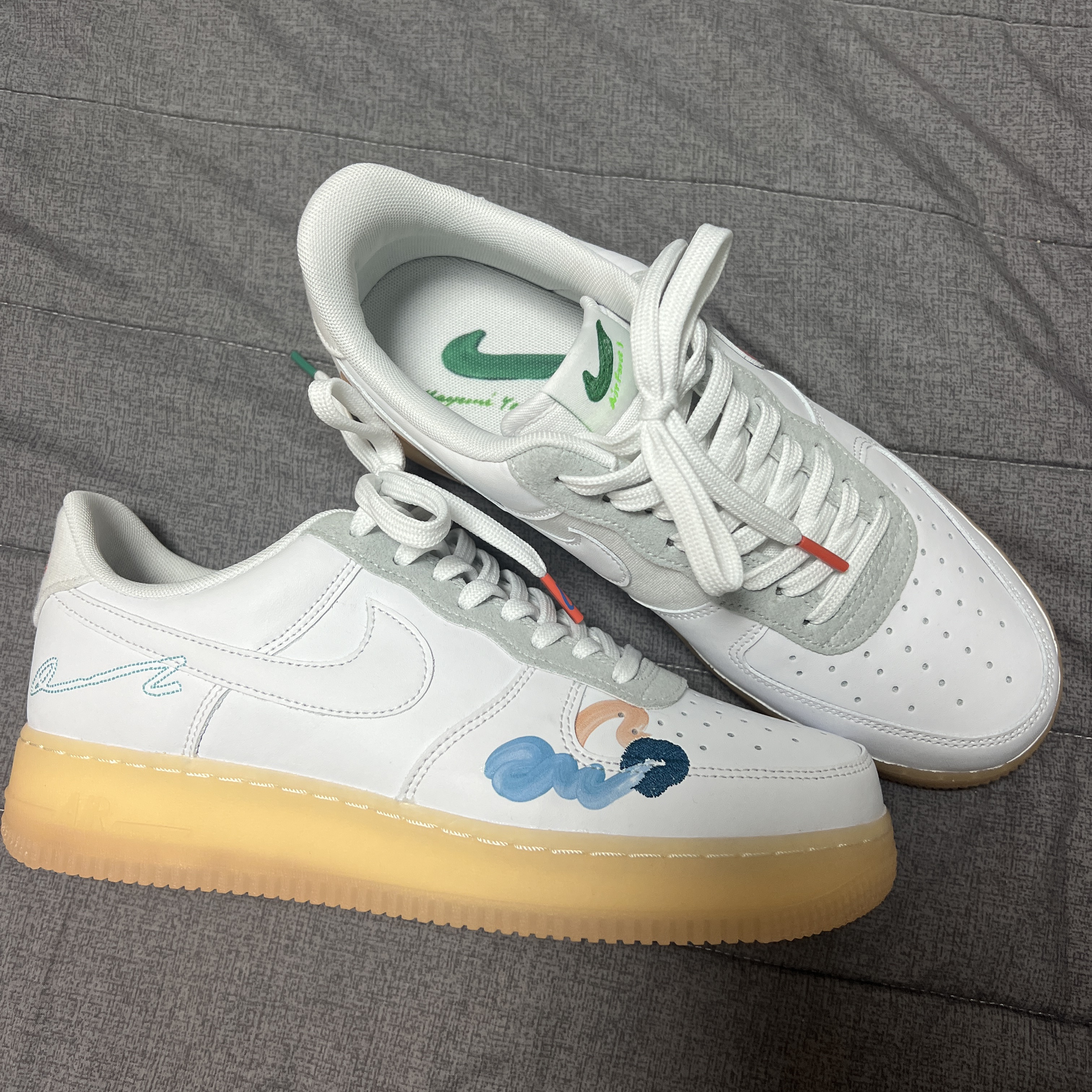 Nike x Mayumi Yamase Air Force 1 Flyleather Solar Red 착용 스타일 - 2
