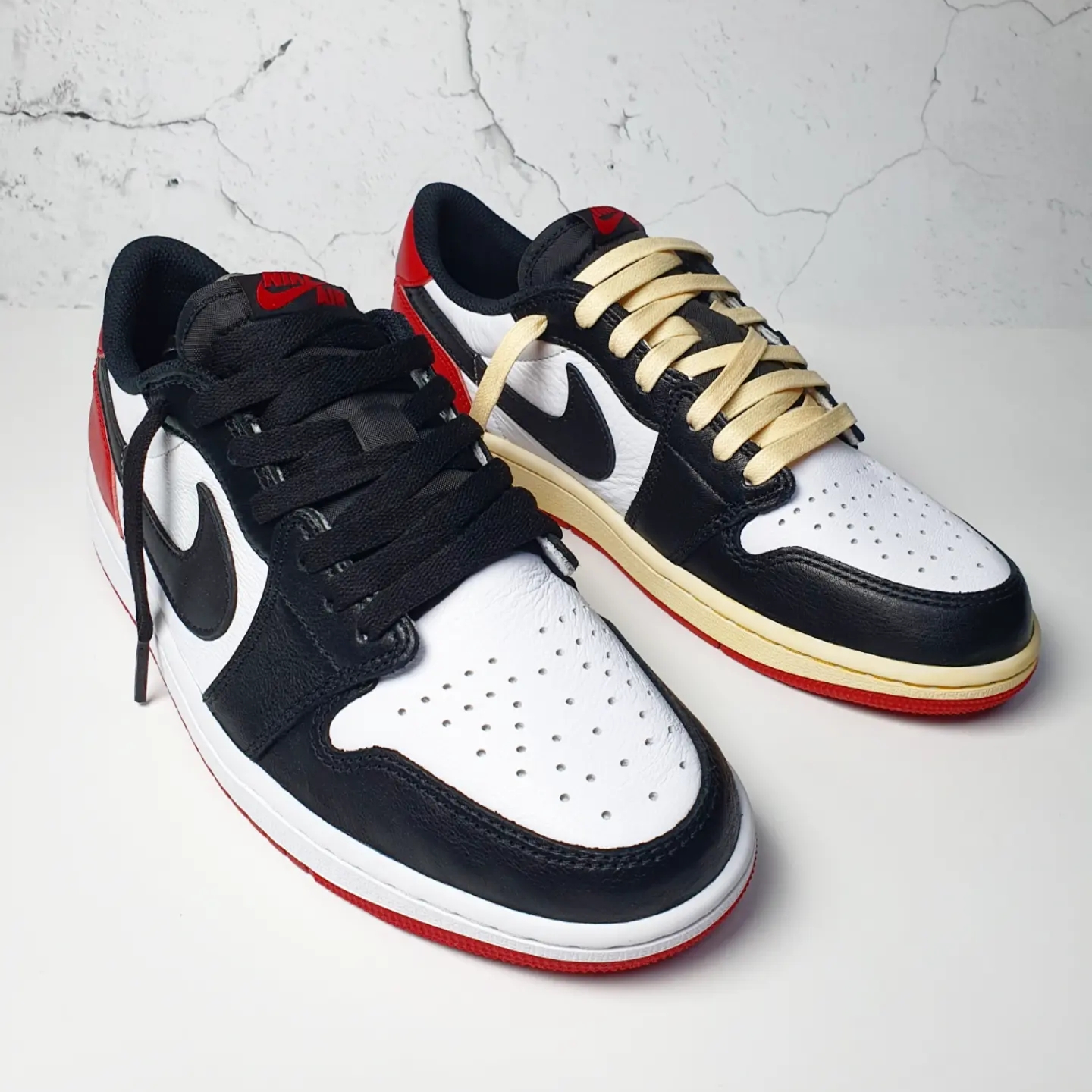 Jordan 1 Retro Low OG Black Toe 착용 스타일 - 4