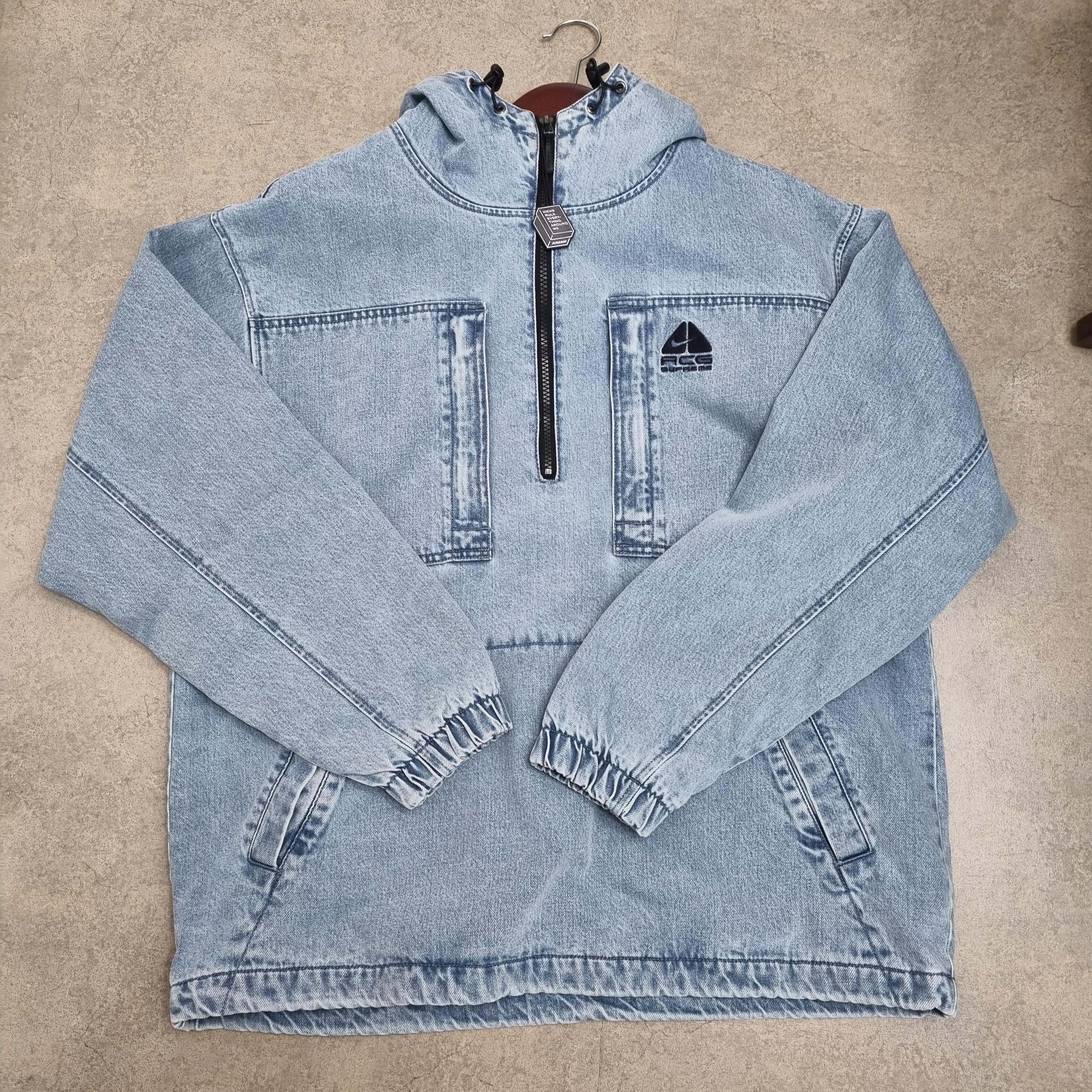 Supreme x Nike ACG Denim Pullover Washed Blue - 22FW 착용 스타일
