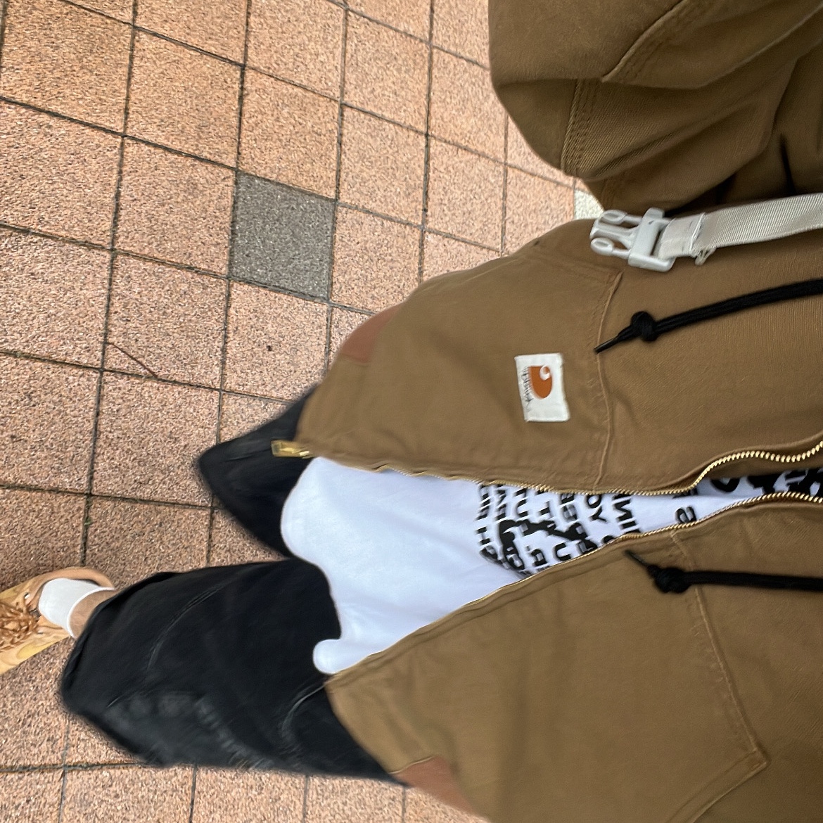 Carhartt WIP x Awake NY OG Active Jacket Brown, Nike Air Force 1 '07 WB Flax 착용 스타일 - 2