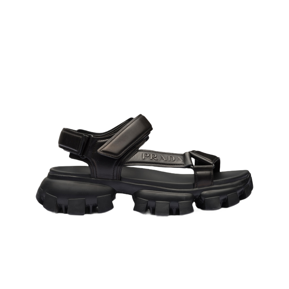 프라다 패디드 나파 레더 스포츠 샌들 블랙(Prada Padded Nappa Leather Sport Sandals Black) - 1