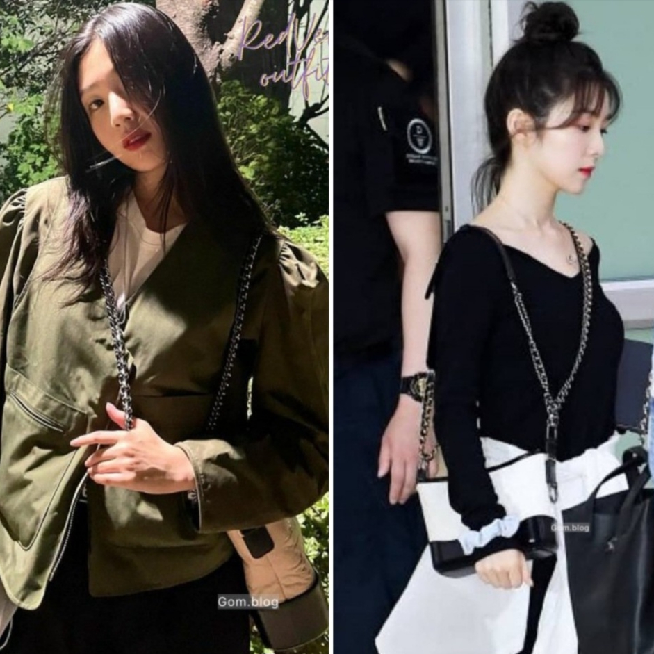 Chanel Gabrielle Small Hobo Bag Aged Calfskin & Gold White Black 착용 스타일