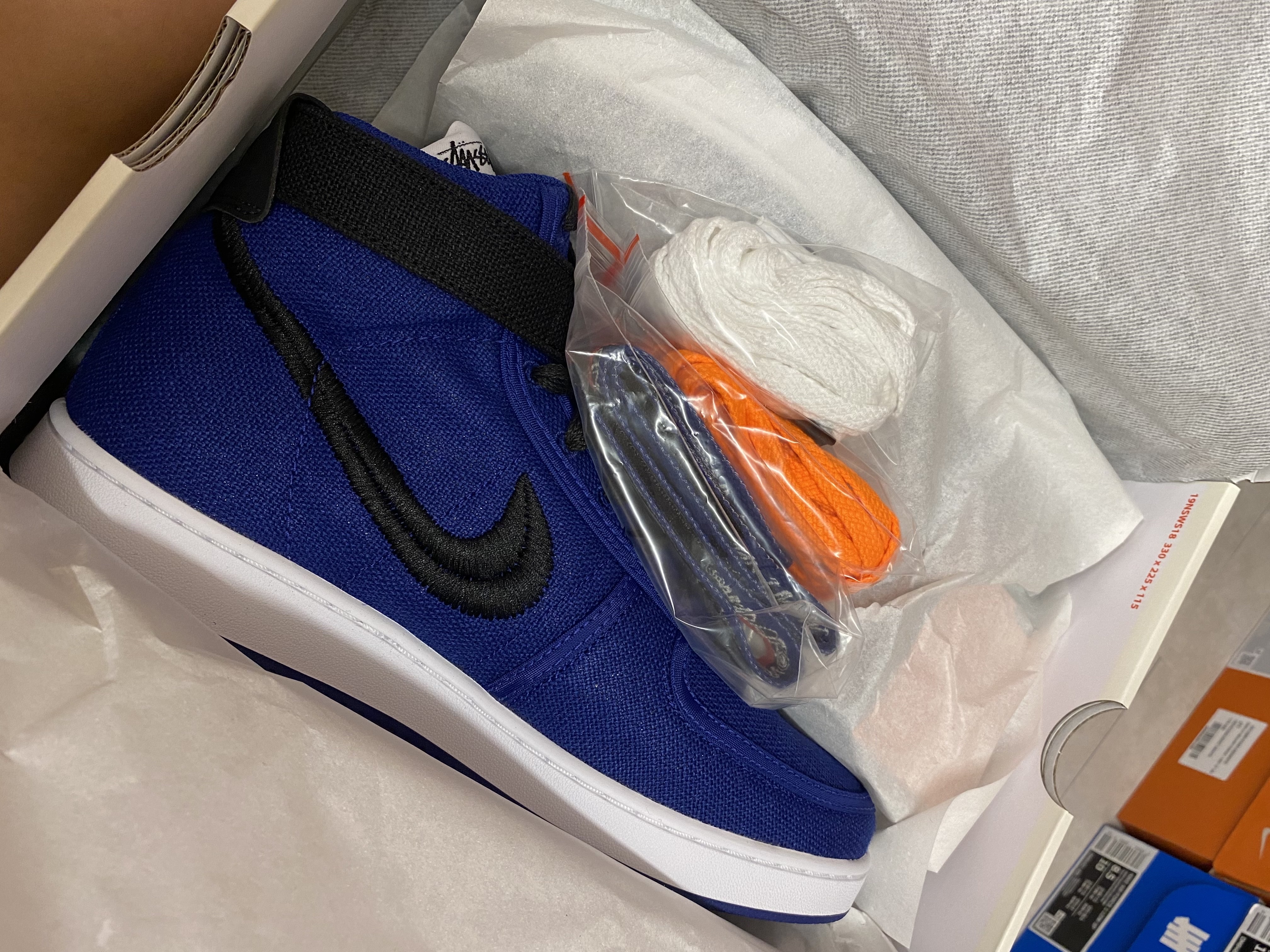 Nike x Stussy Vandal High Deep Royal Blue 착용 스타일