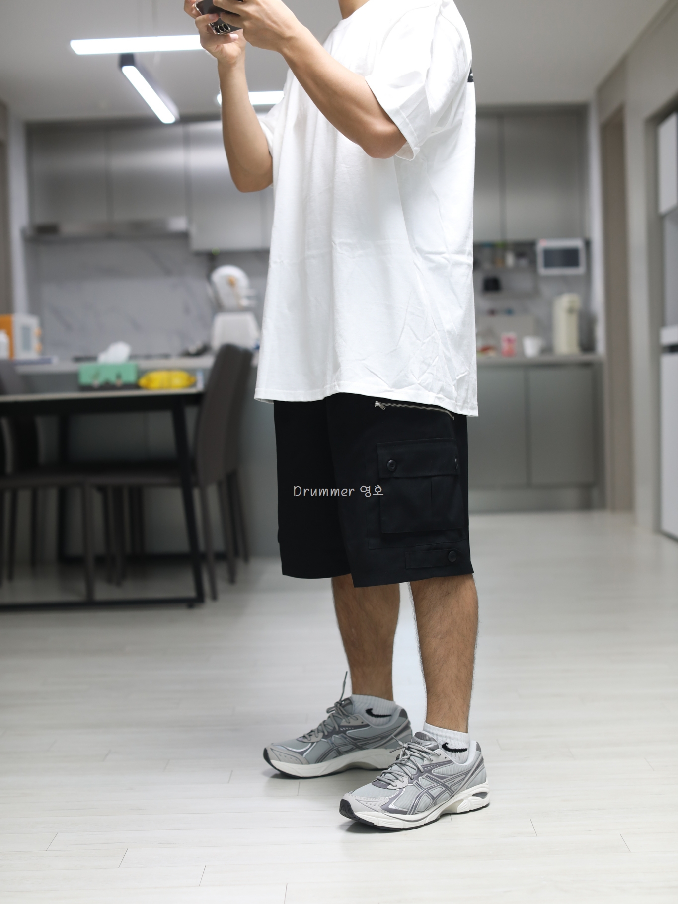 Asics GT-2160 Oyster Grey Carbon 착용 스타일 - 2