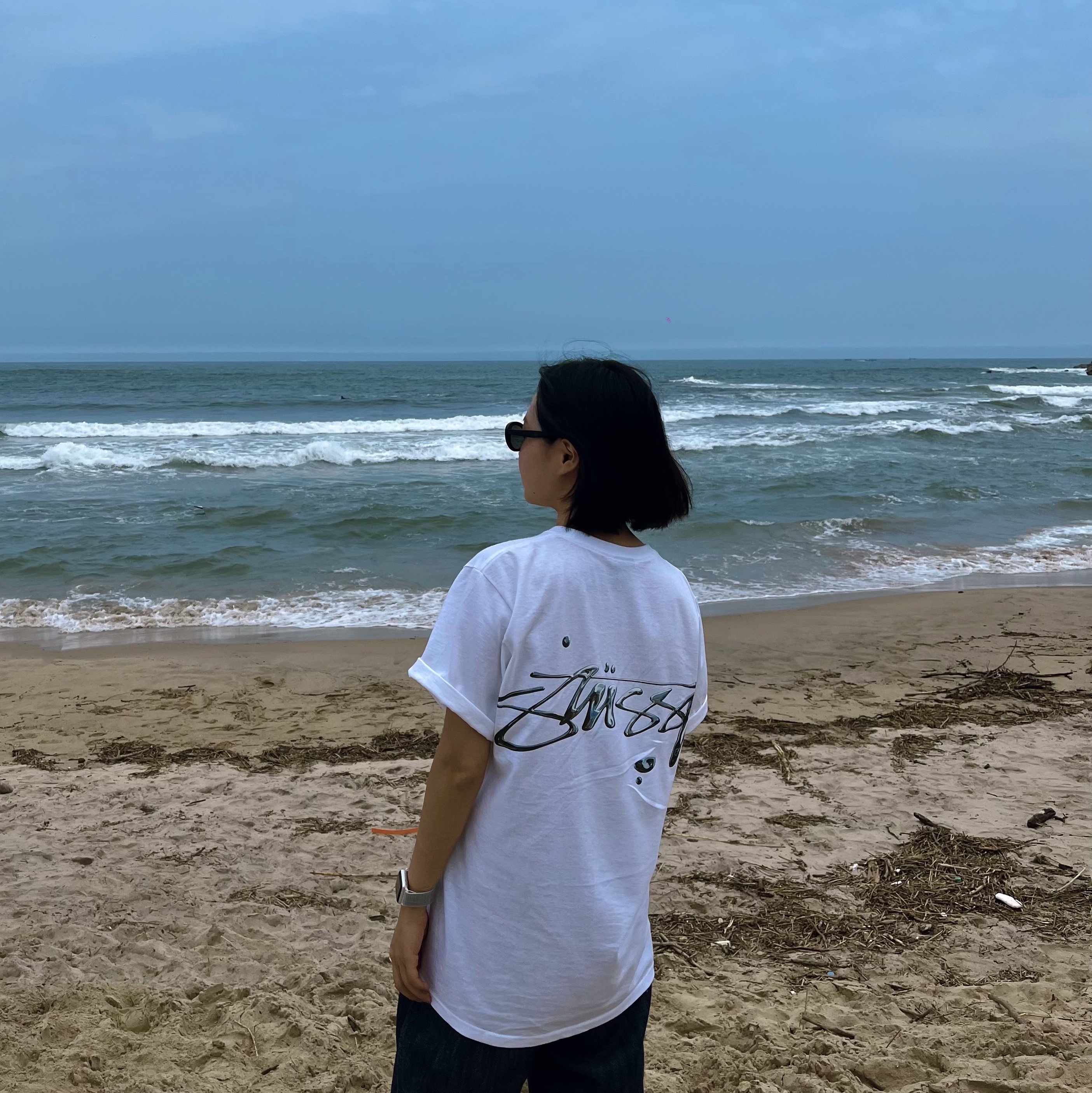 Stussy Mercury T-Shirt White 착용 스타일