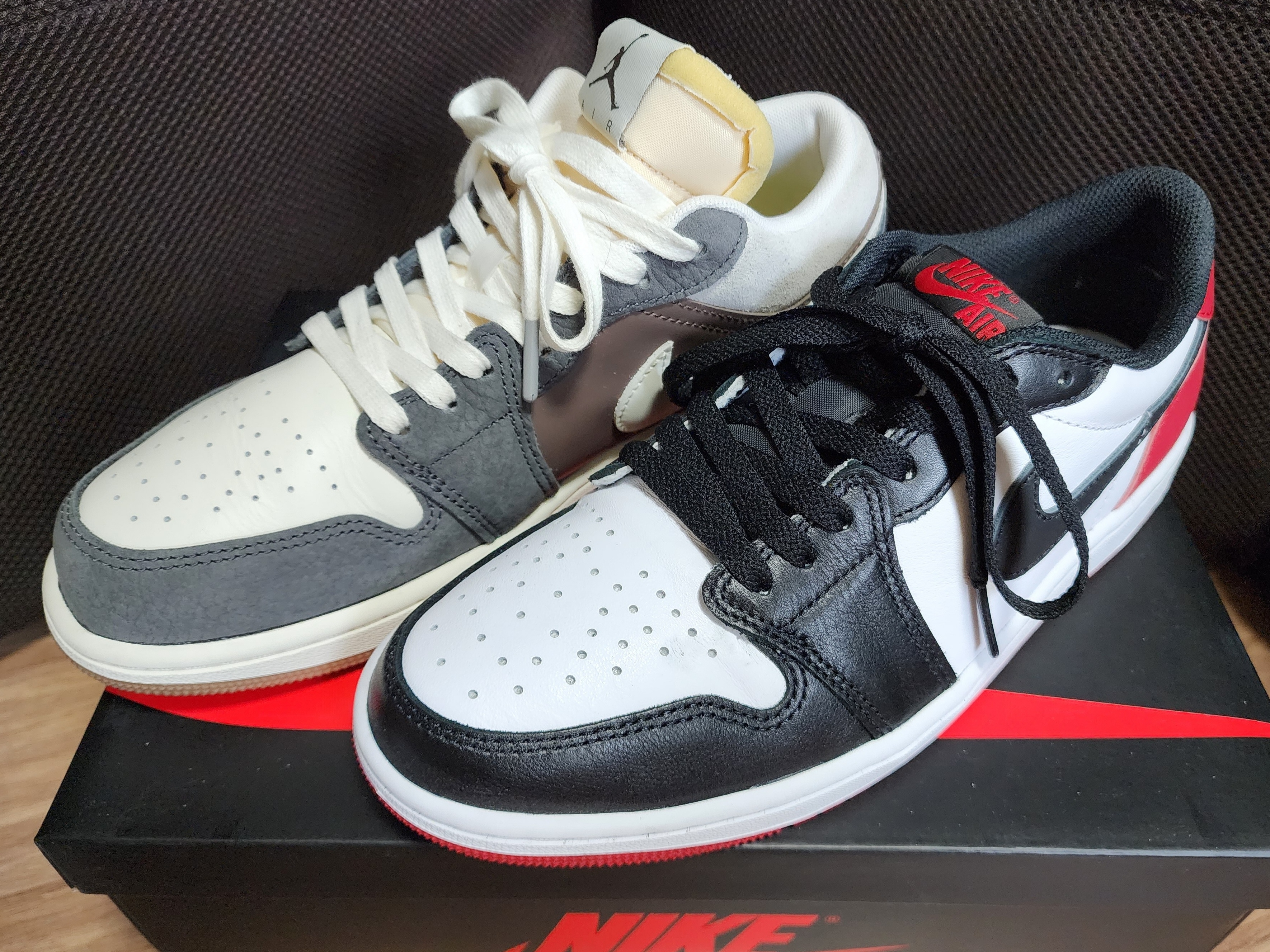 Jordan 1 Retro Low OG Black Toe, Jordan 1 Low Kkachi 착용 스타일 - 4