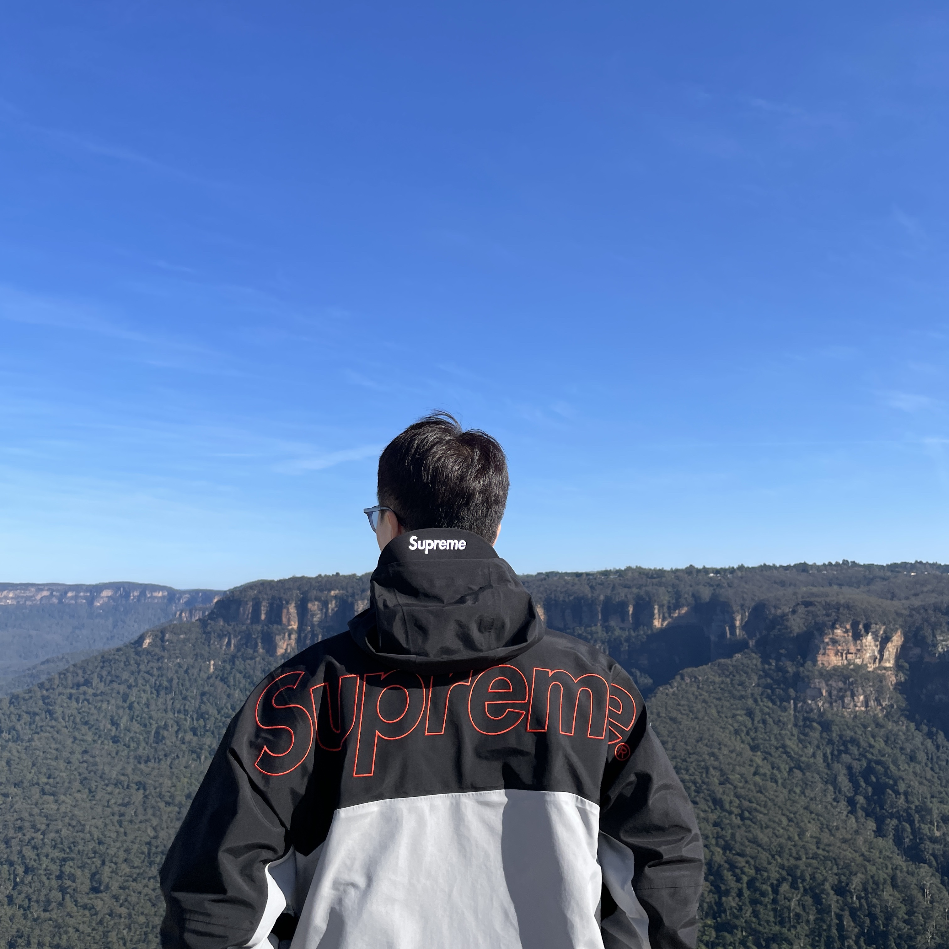 Supreme x The North Face Taped Seam Shell Jacket Grey - 22FW 착용 스타일