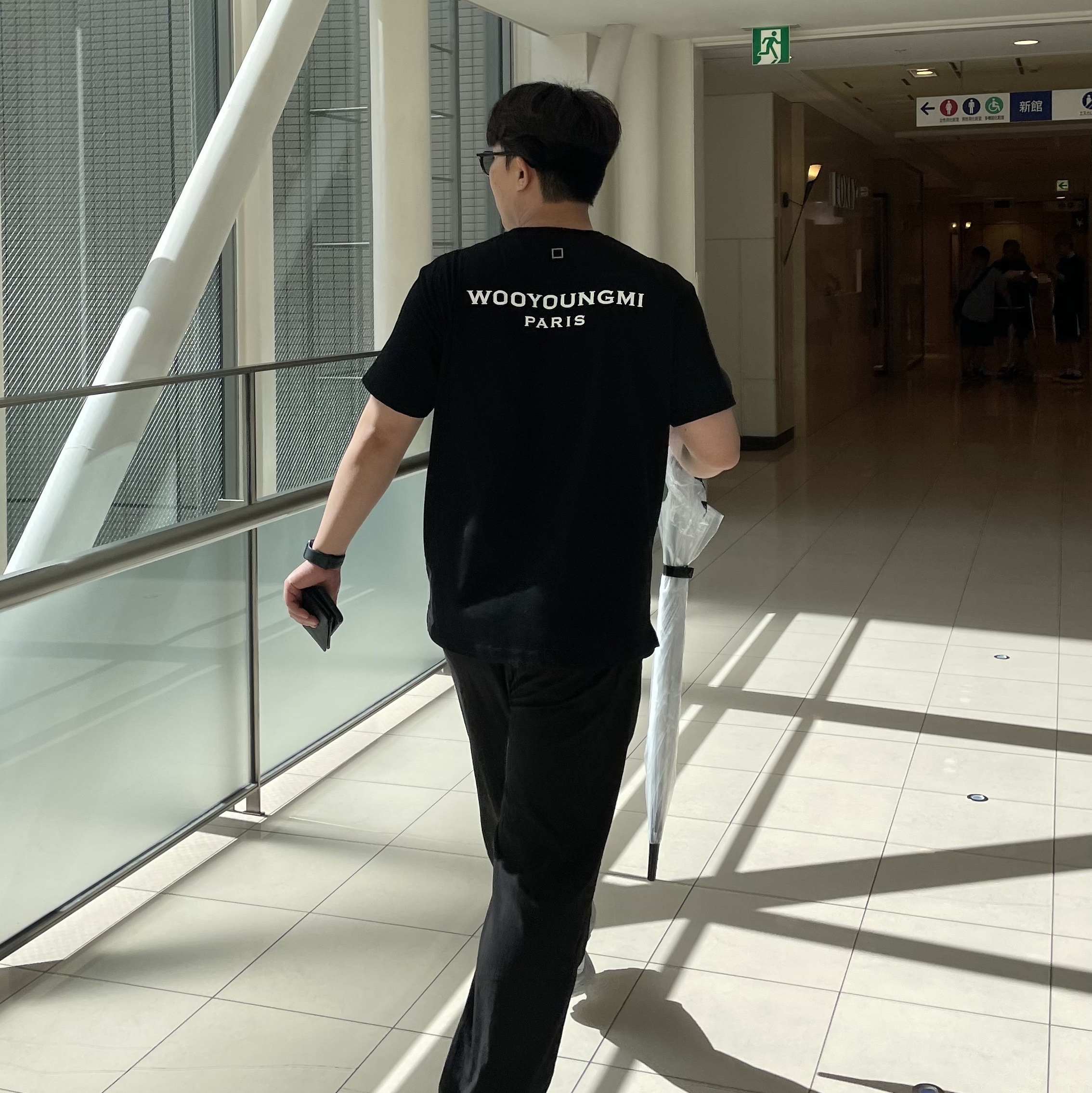 Wooyoungmi Cotton Back Logo T-shirt Black - 23SS, Salomon XT-6 ADV White 착용 스타일