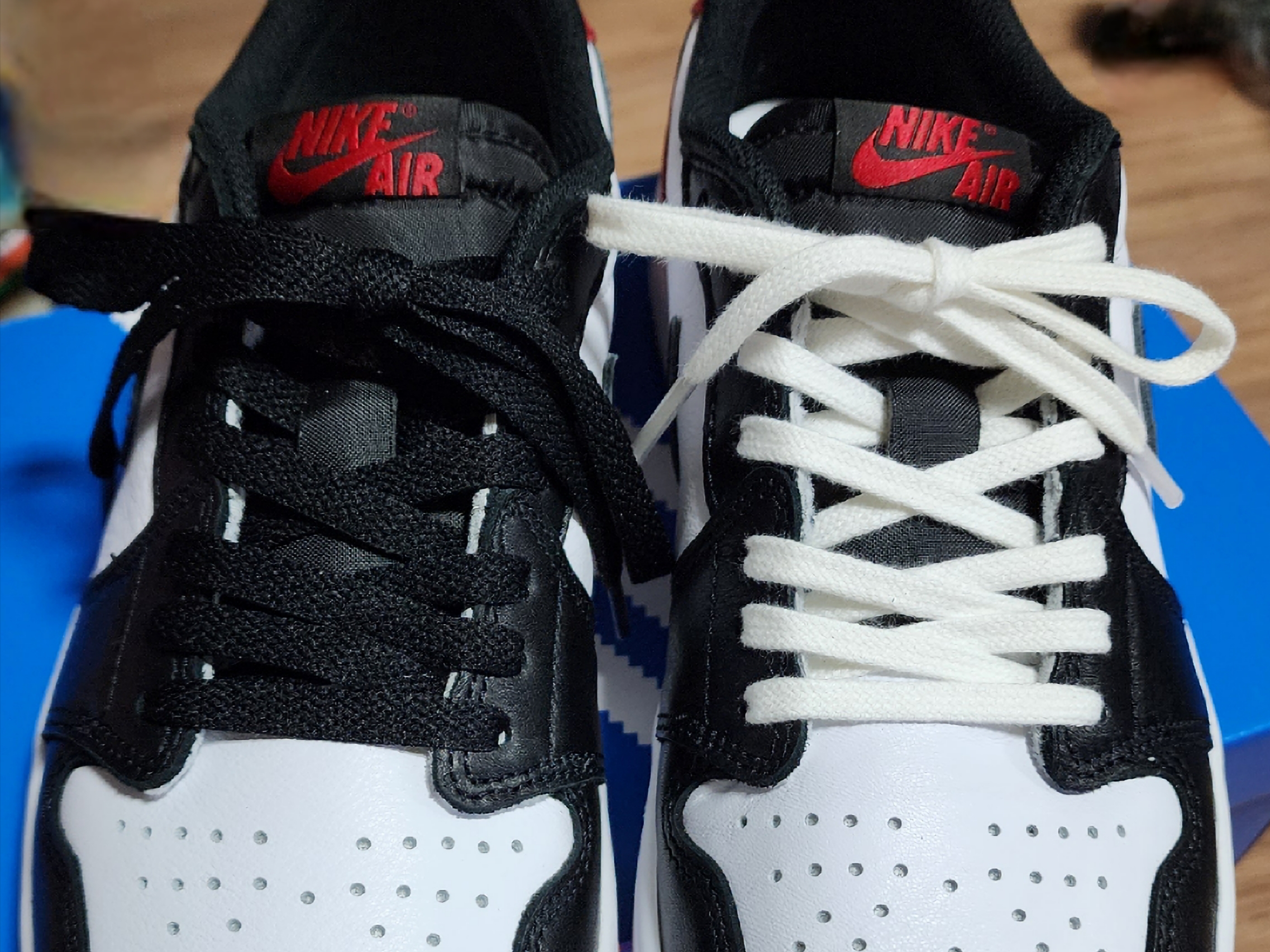 Jordan 1 Retro Low OG Black Toe, Jordan 1 Low Kkachi 착용 스타일 - 3