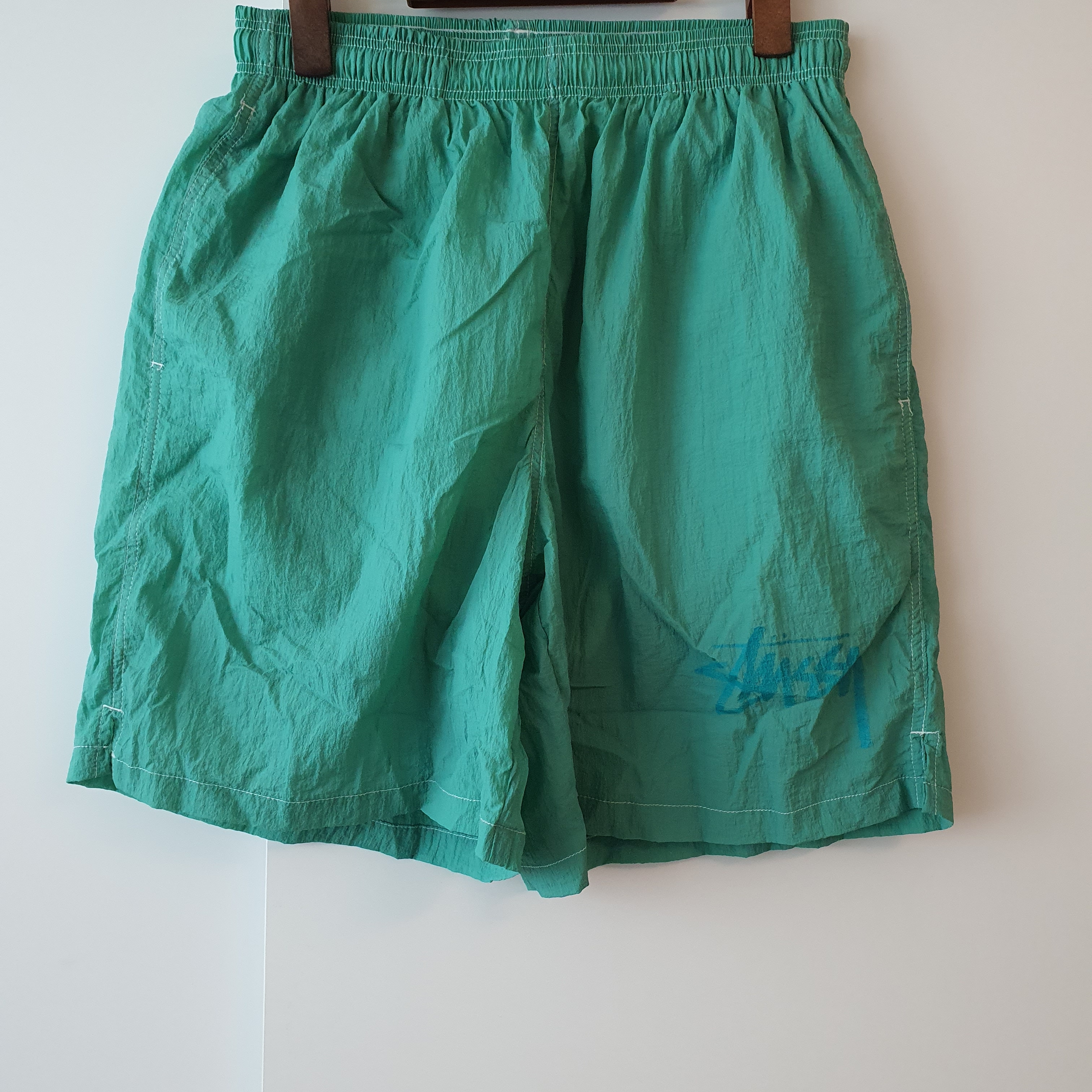 Stussy x Our Legacy Water Shorts Seafoam Green 착용 스타일