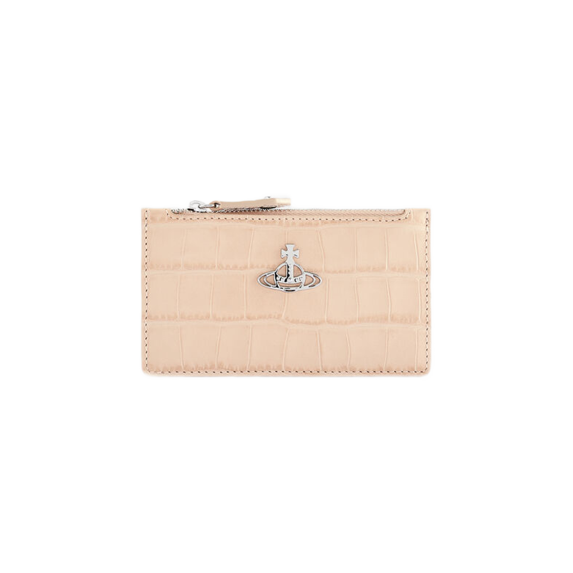 Vivienne Westwood Crocodile Slim Long Card Holder Cream 상세 이미지 1