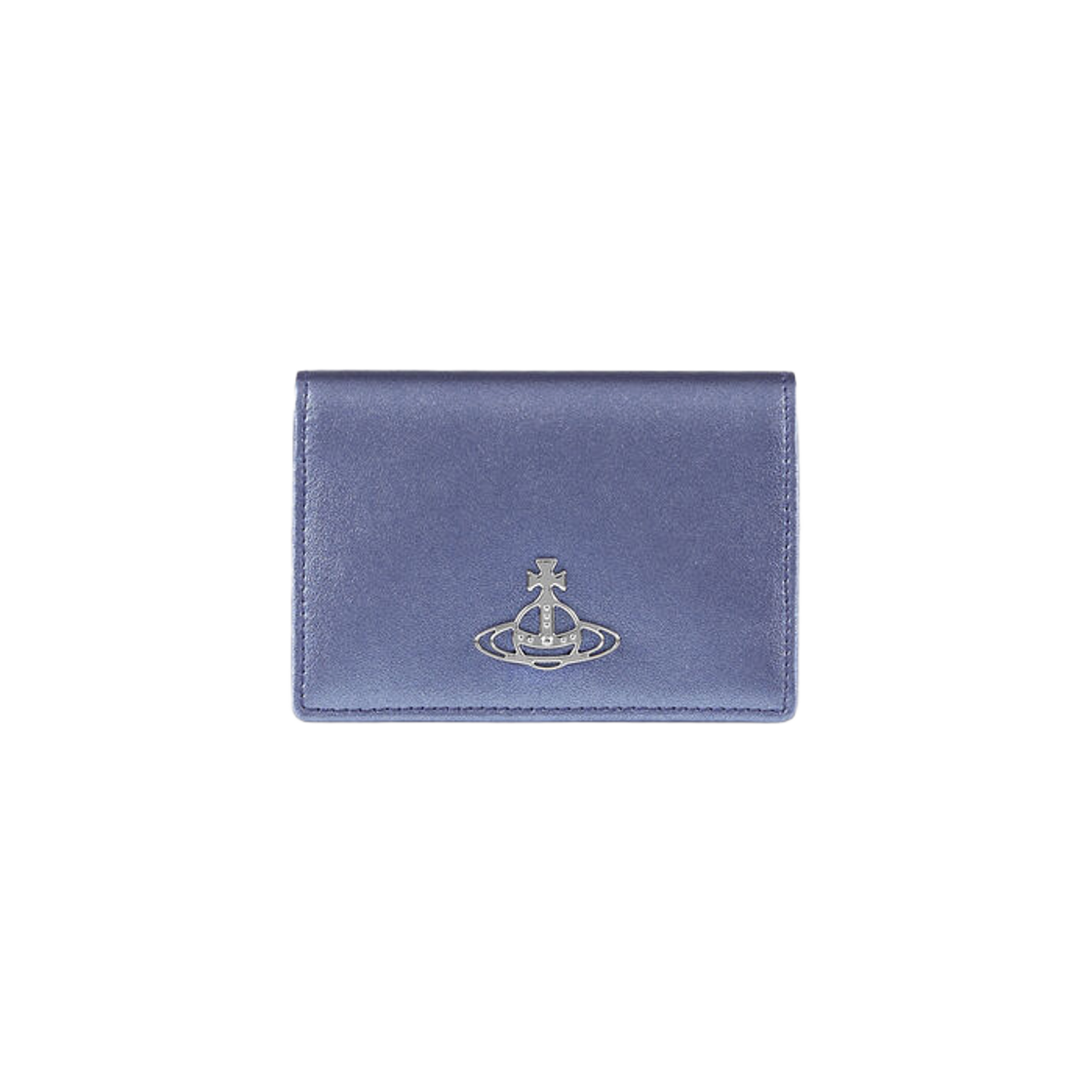 Vivienne Westwood Pearlised Leather Card Holder Purple 상세 이미지 1