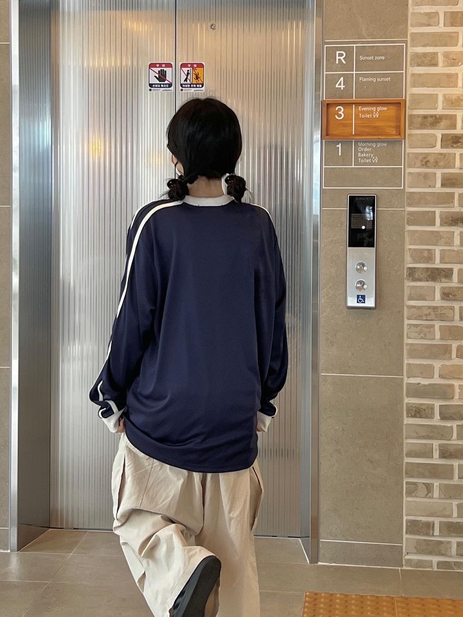Porta Women Line Long Sleeve Jersey Navy, Porta Women Line Long Sleeve Jersey Sky Blue 착용 스타일 - 2